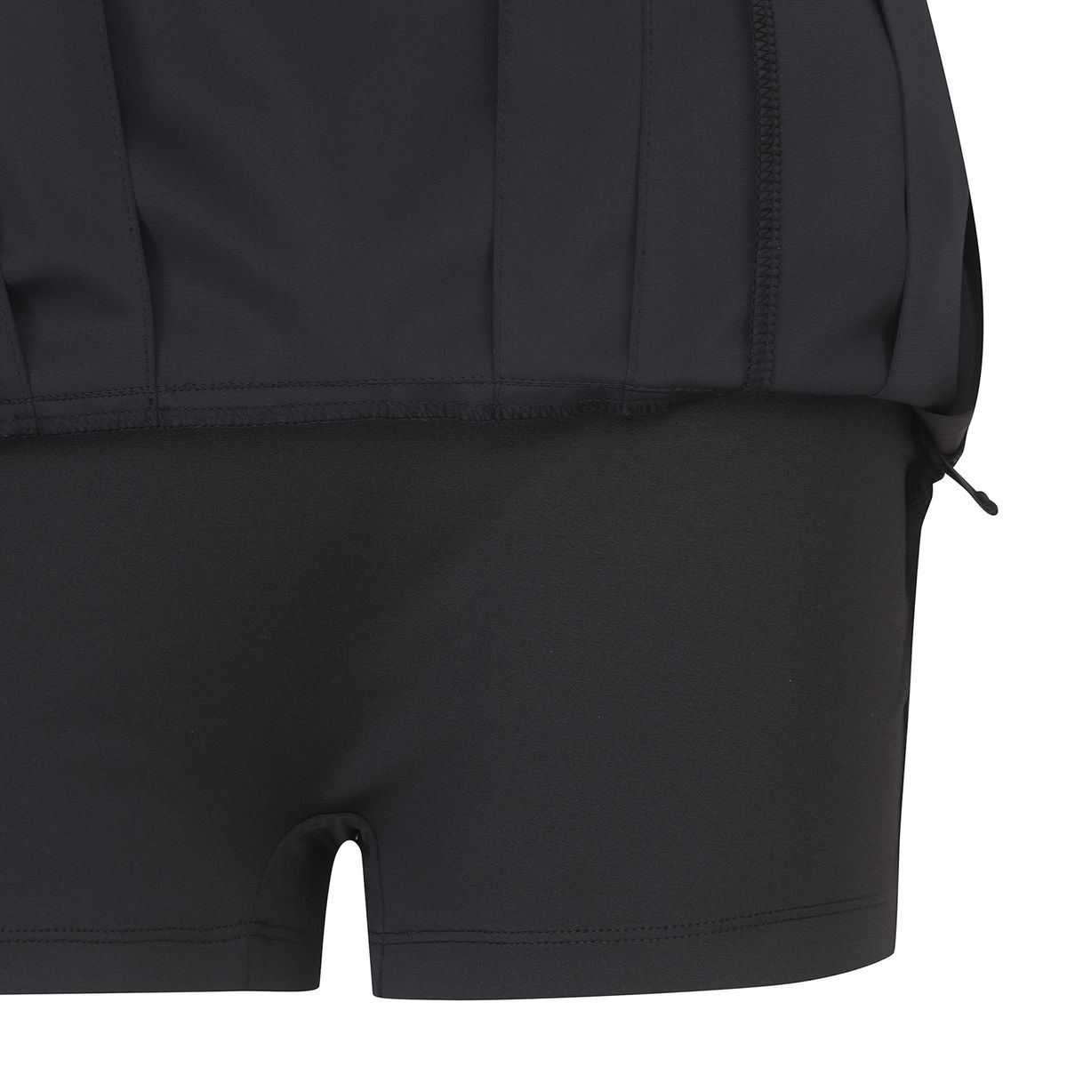 어뉴골프(ANEW GOLF) W LEATHER HALF PLEATS SQ_BK