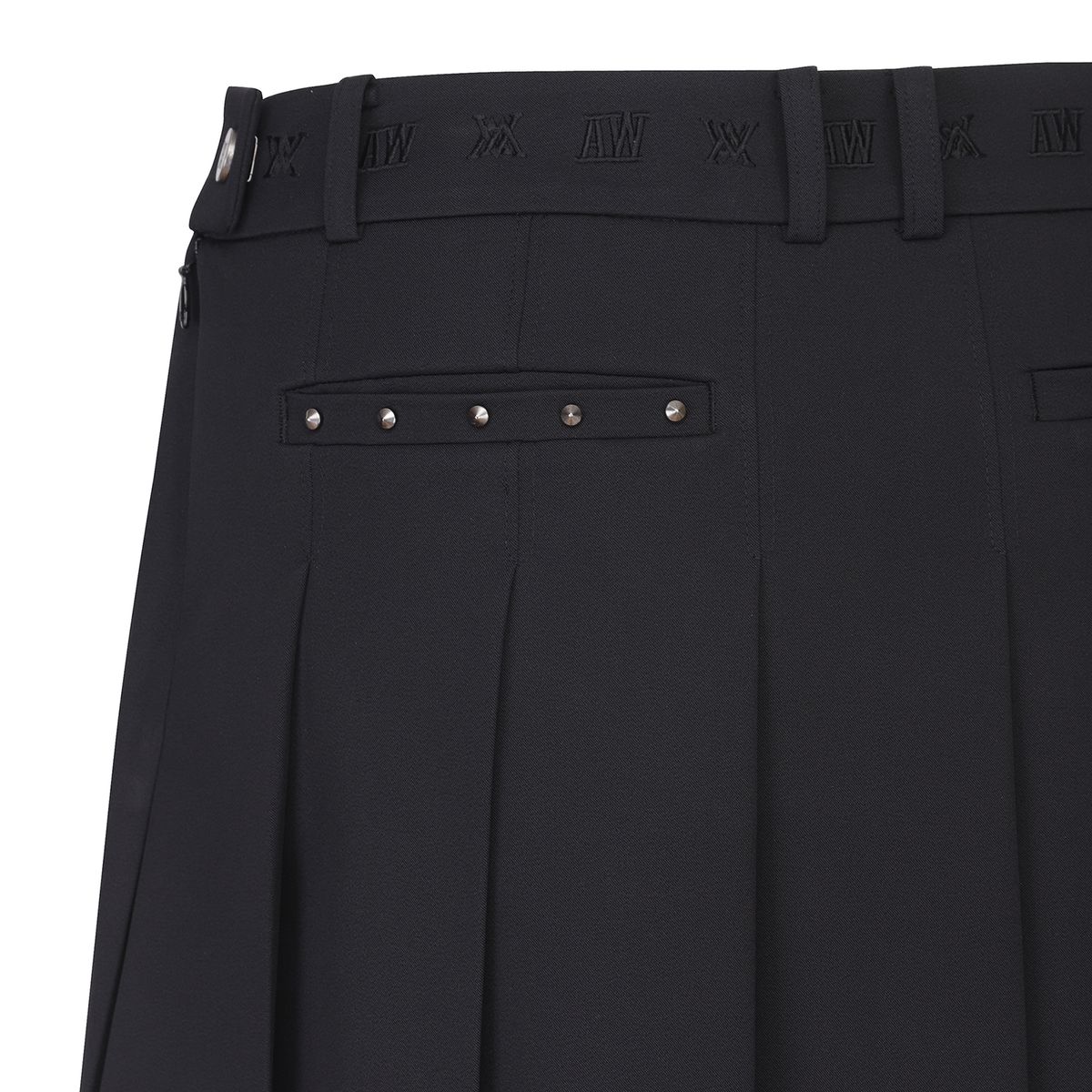 어뉴골프(ANEW GOLF) W LOGO BAND POINT PLEATS SQ_BK