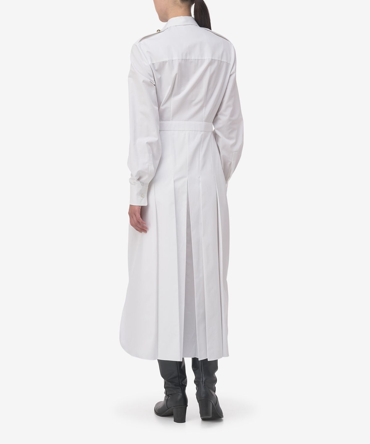 알렉산더 맥퀸(ALEXANDER McQUEEN) 체스트 포켓 셔츠 드레스 - 화이트 / 754611QAABC9000