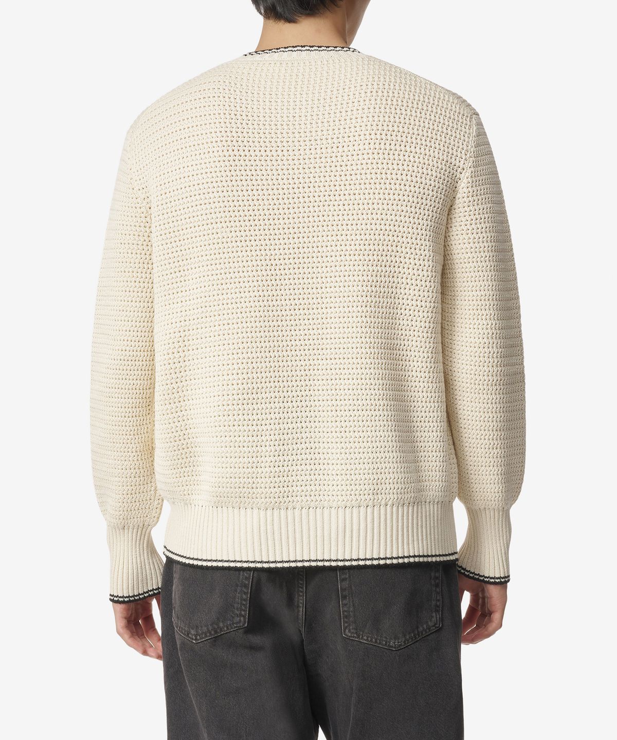 알렉산더 맥퀸(ALEXANDER McQUEEN) 그래피티 로고 니트 - 베이지 / 752045Q1GBW9211