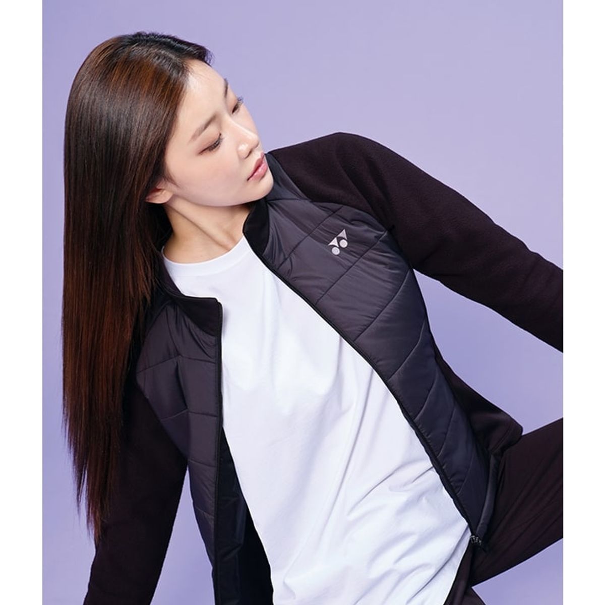 요넥스(YONEX) 233WU004F 블랙 여성 패딩 트레이닝 자켓