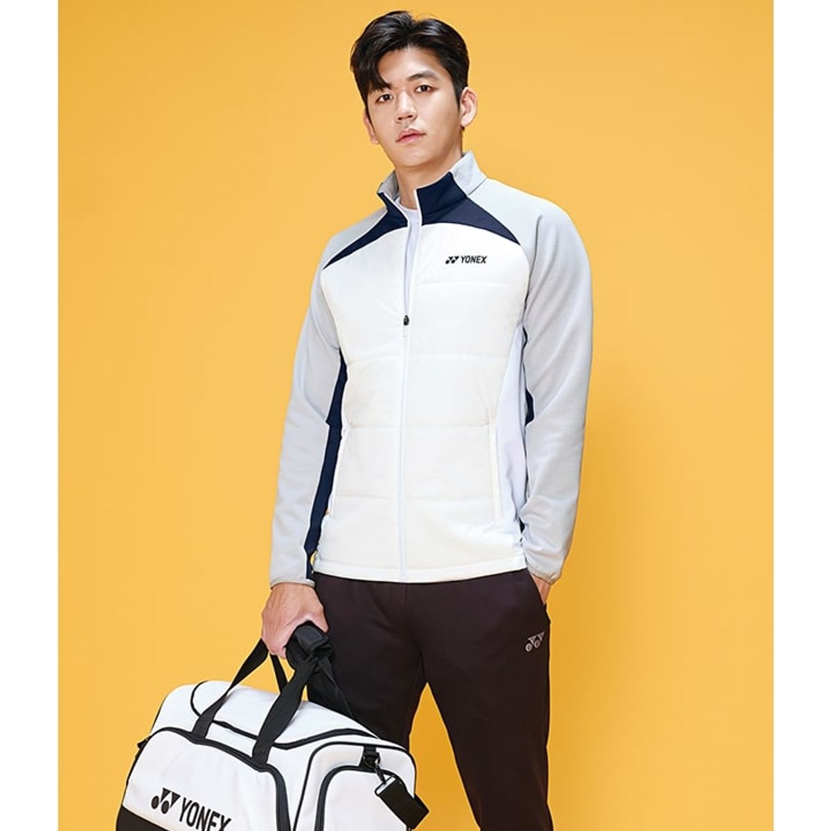 요넥스(YONEX) 233WU005M 화이트 남성 패딩 트레이닝 자켓