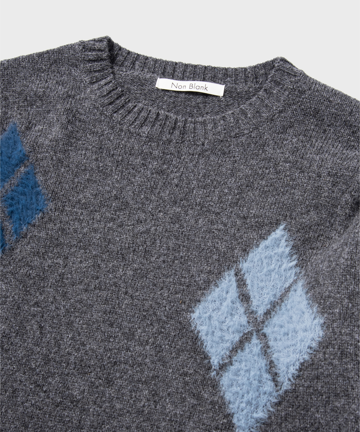 넌블랭크(NONBLANK) 아가일 패턴 니트_TAILOR GREY