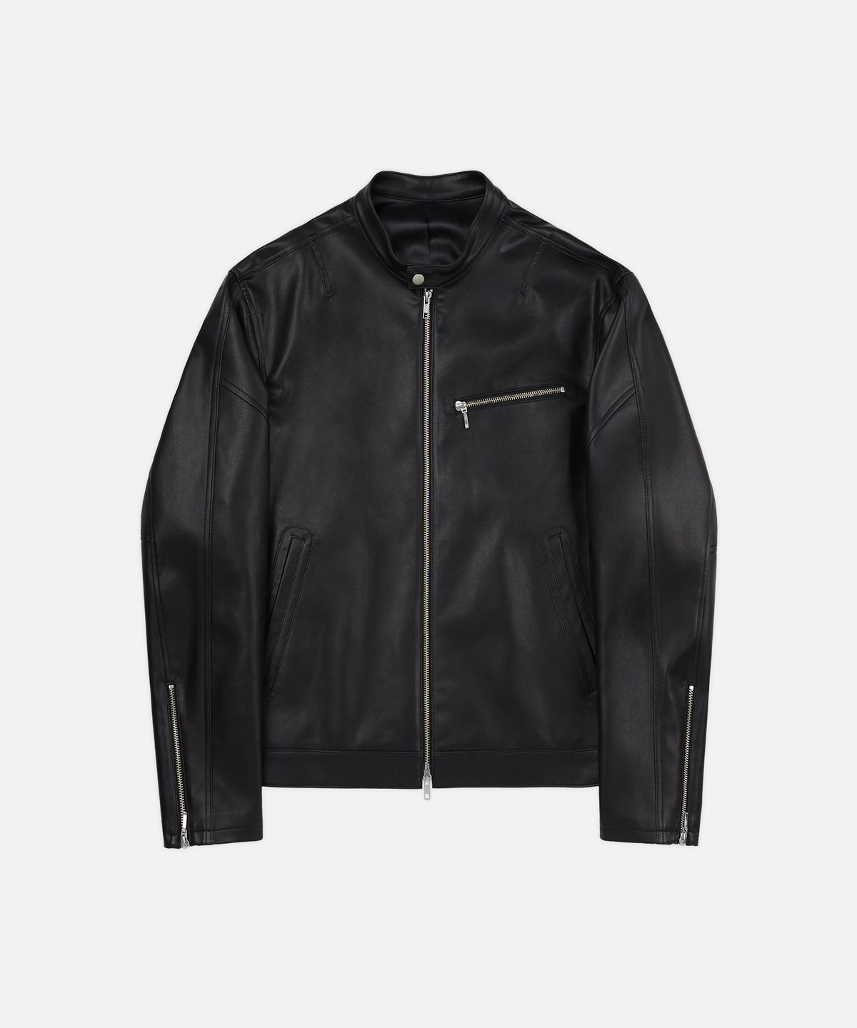 드로우핏(DRAW FIT) 바이커 싱글 레더 자켓 [BLACK]