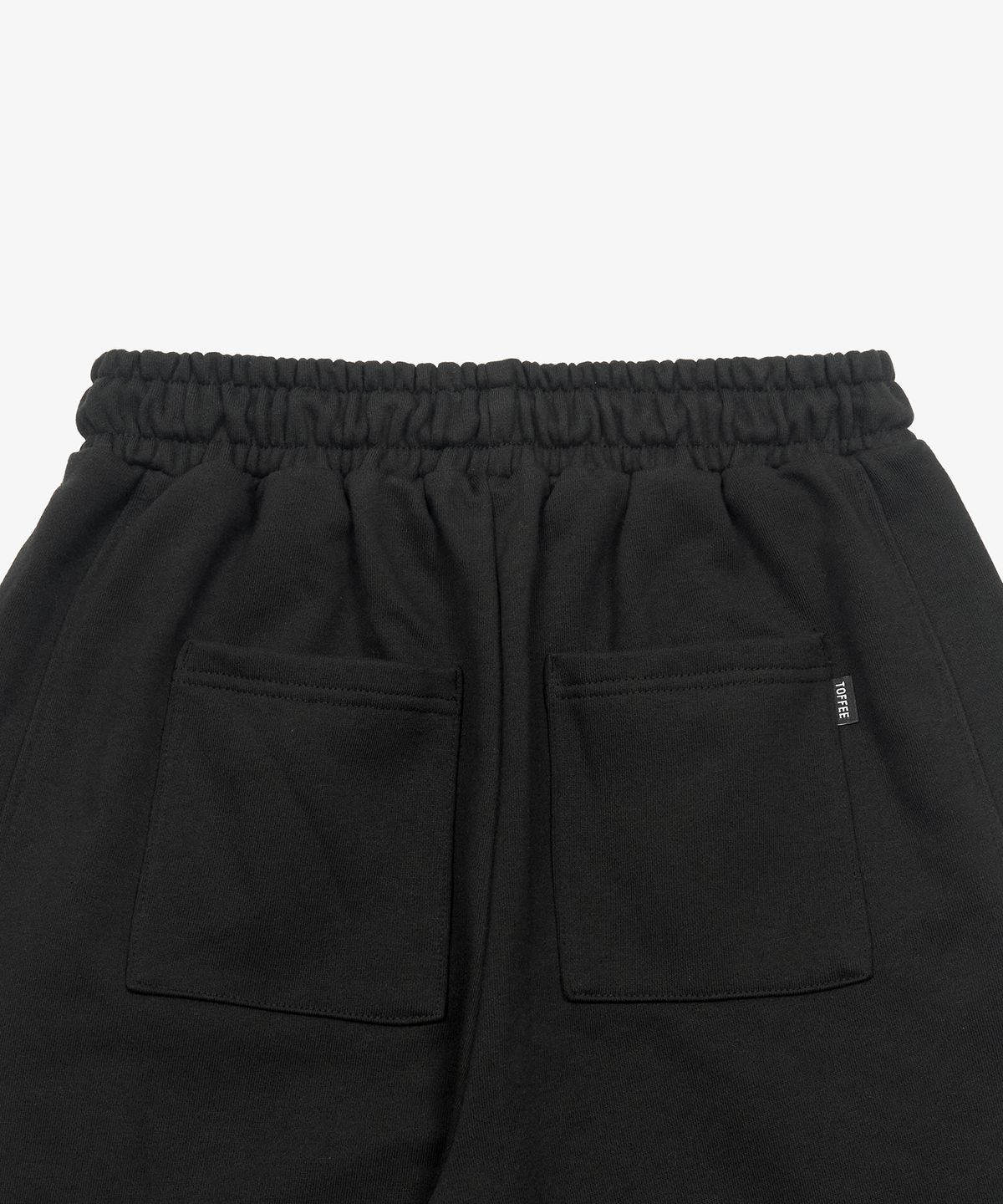 토피(TOFFEE) 사이드 컷 라인 스웻 스트링 팬츠 (BLACK)