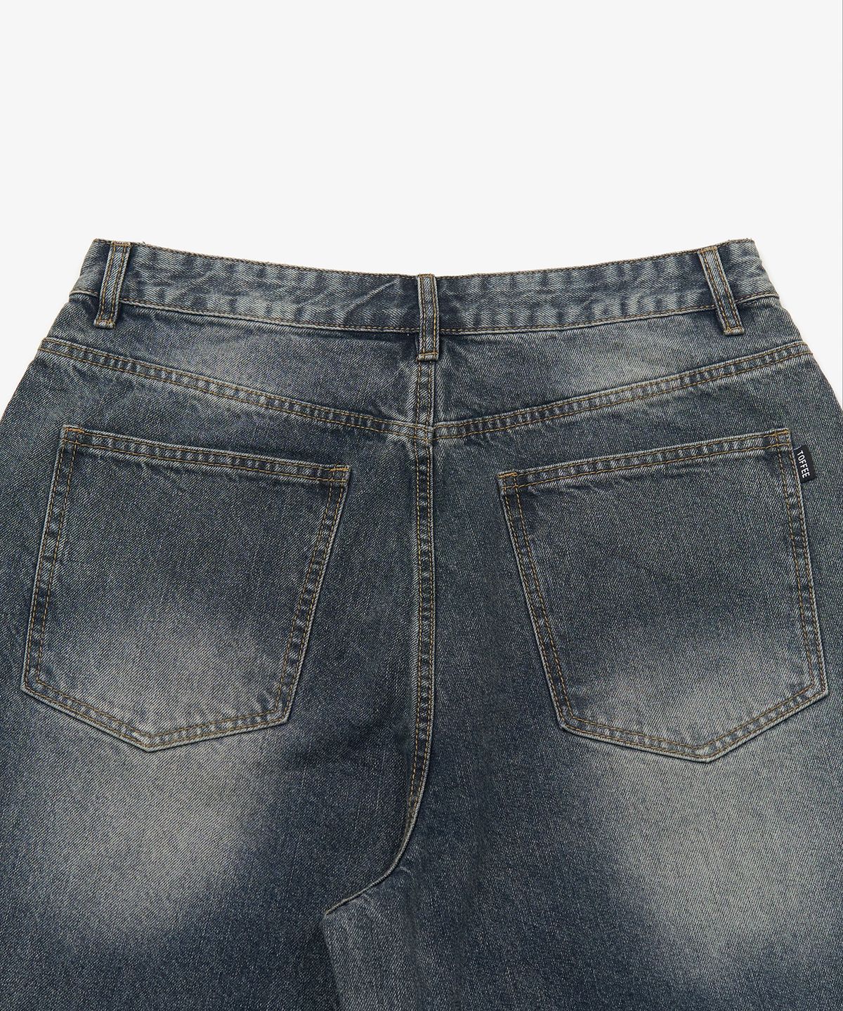 토피(TOFFEE) 헤이즈 워시드 와이드 데님 팬츠 (WASHING GREY)