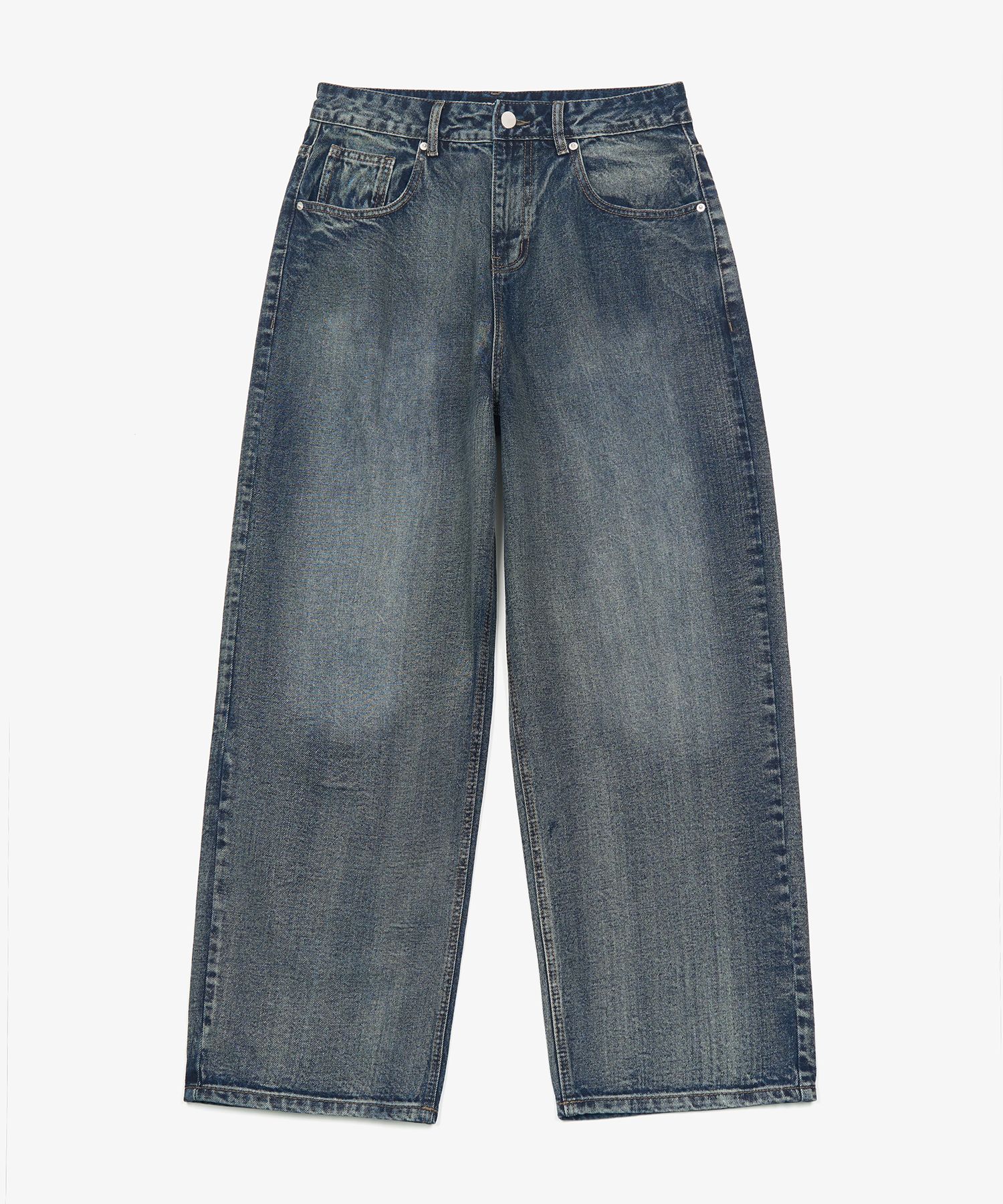 MUSINSA | TOFFEE Haze Washed Wide Denim Pants (VINTAGE INDIGO)