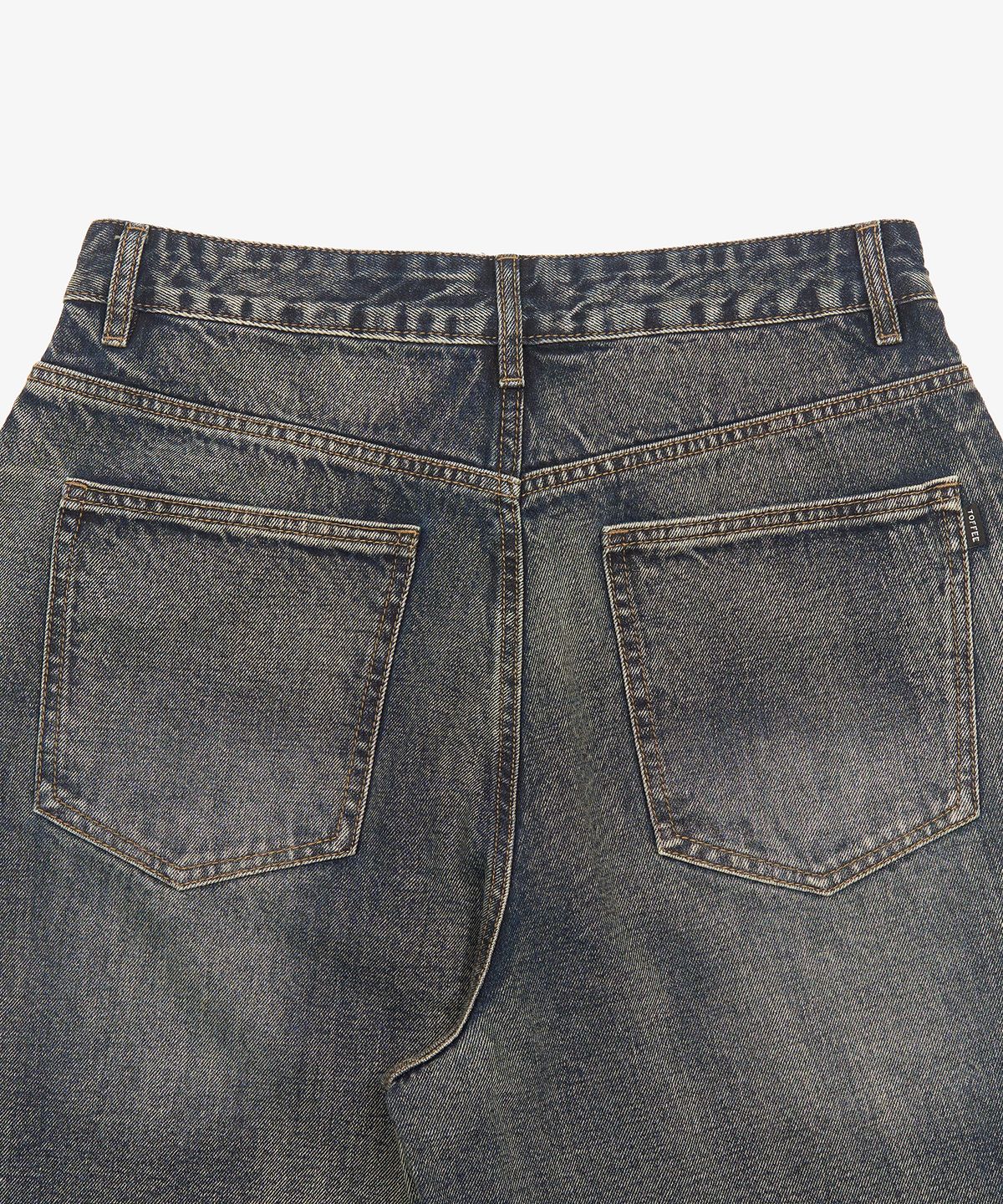 토피(TOFFEE) 헤이즈 워시드 와이드 데님 팬츠 (VINTAGE INDIGO)