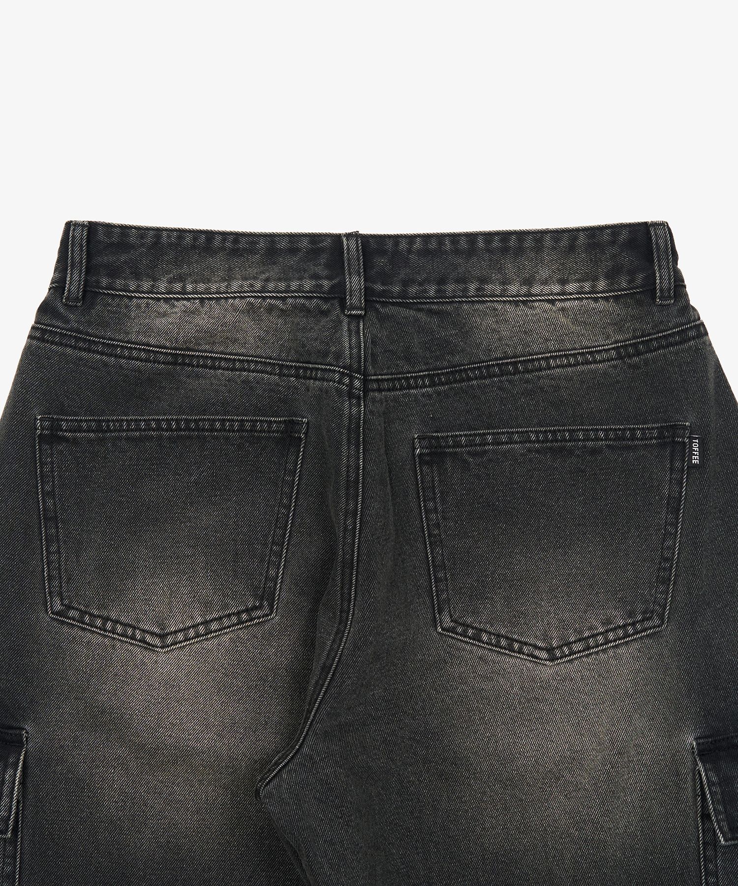 【YOURNUS】Mud Cargo Wide Denim Pants MUSINSA | TOFFEE Oil Washed Cargo Wide Denim Pants (GREY)