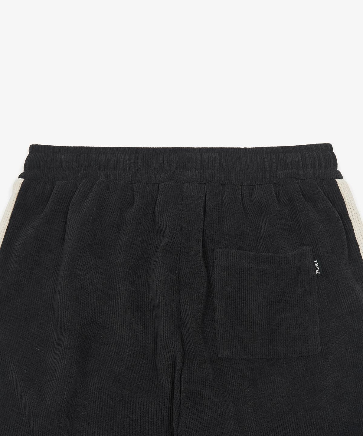 토피(TOFFEE) 더블 사이드 라인 트랙 버티컬 팬츠 (BLACK)