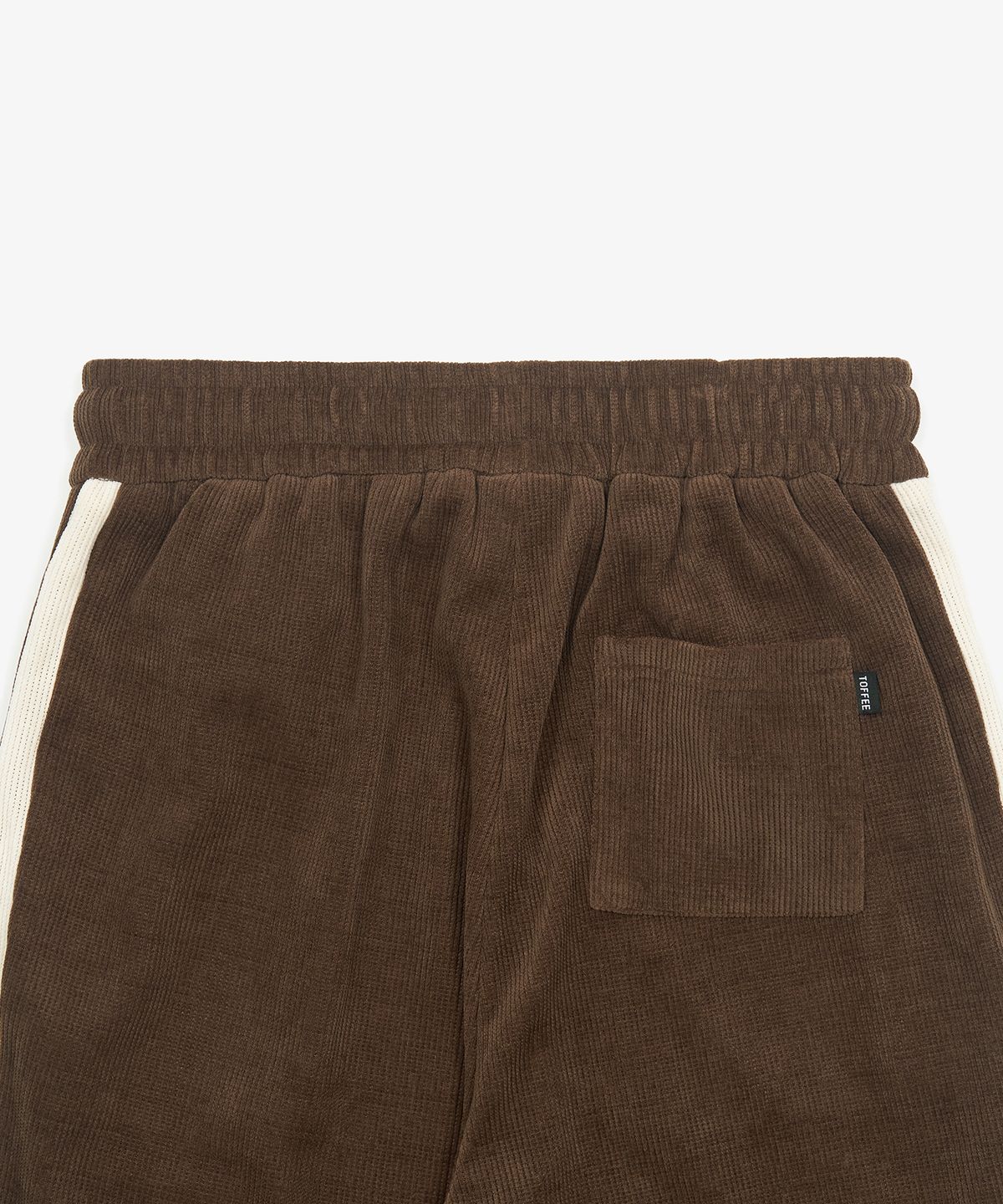 토피(TOFFEE) 더블 사이드 라인 트랙 버티컬 팬츠 (BROWN)