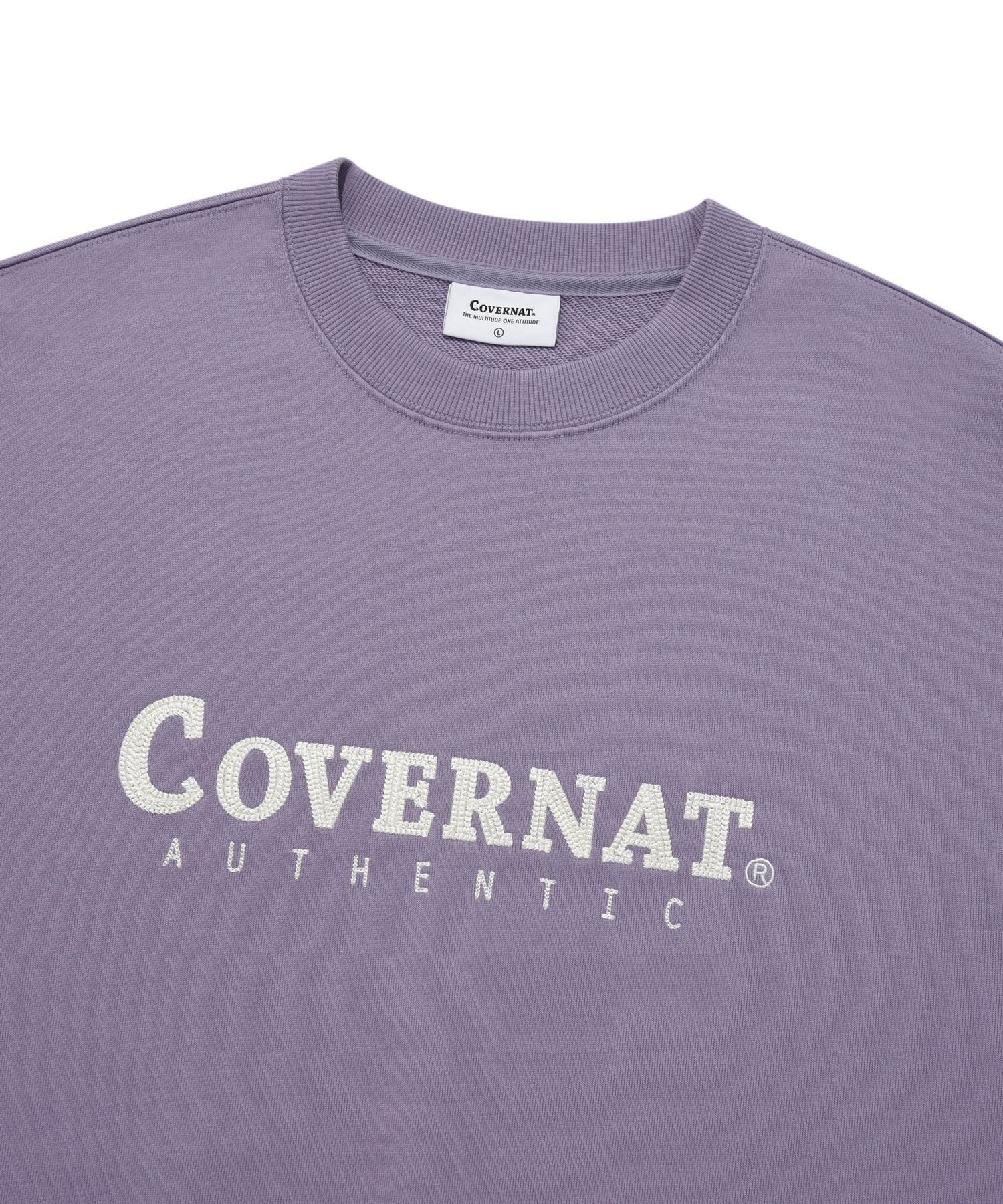 ★★COVERNAT★★ Authentic Logo Sweatshirt Lavender CO2303CR MUSINSA | COVERNAT Authentic Logo Sweatshirt Lavender