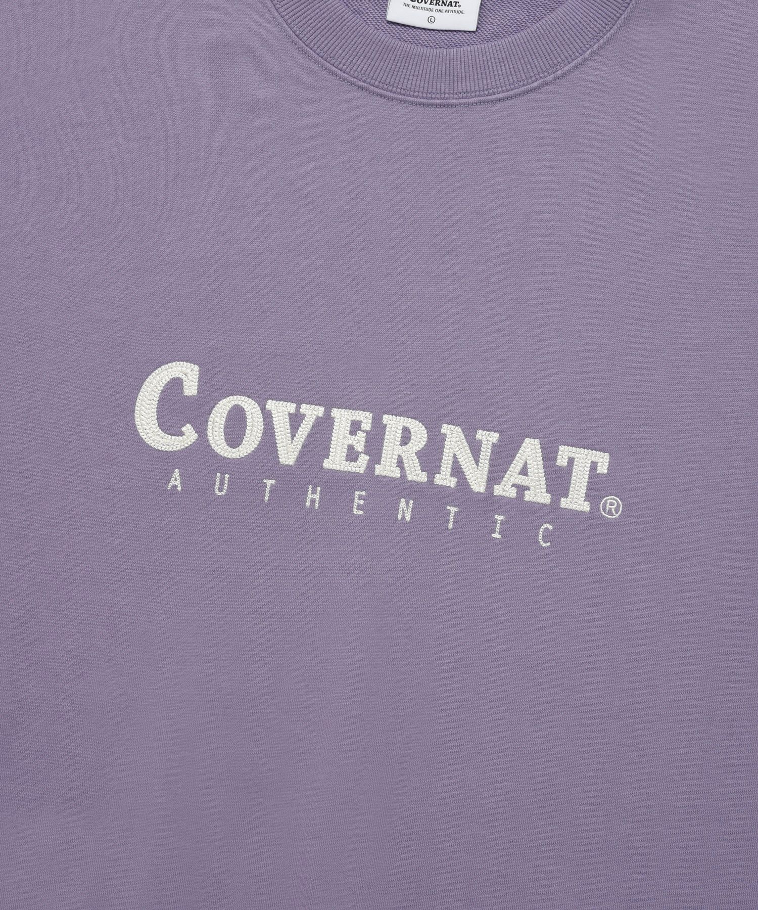 MUSINSA | COVERNAT Authentic Logo Sweatshirt Lavender