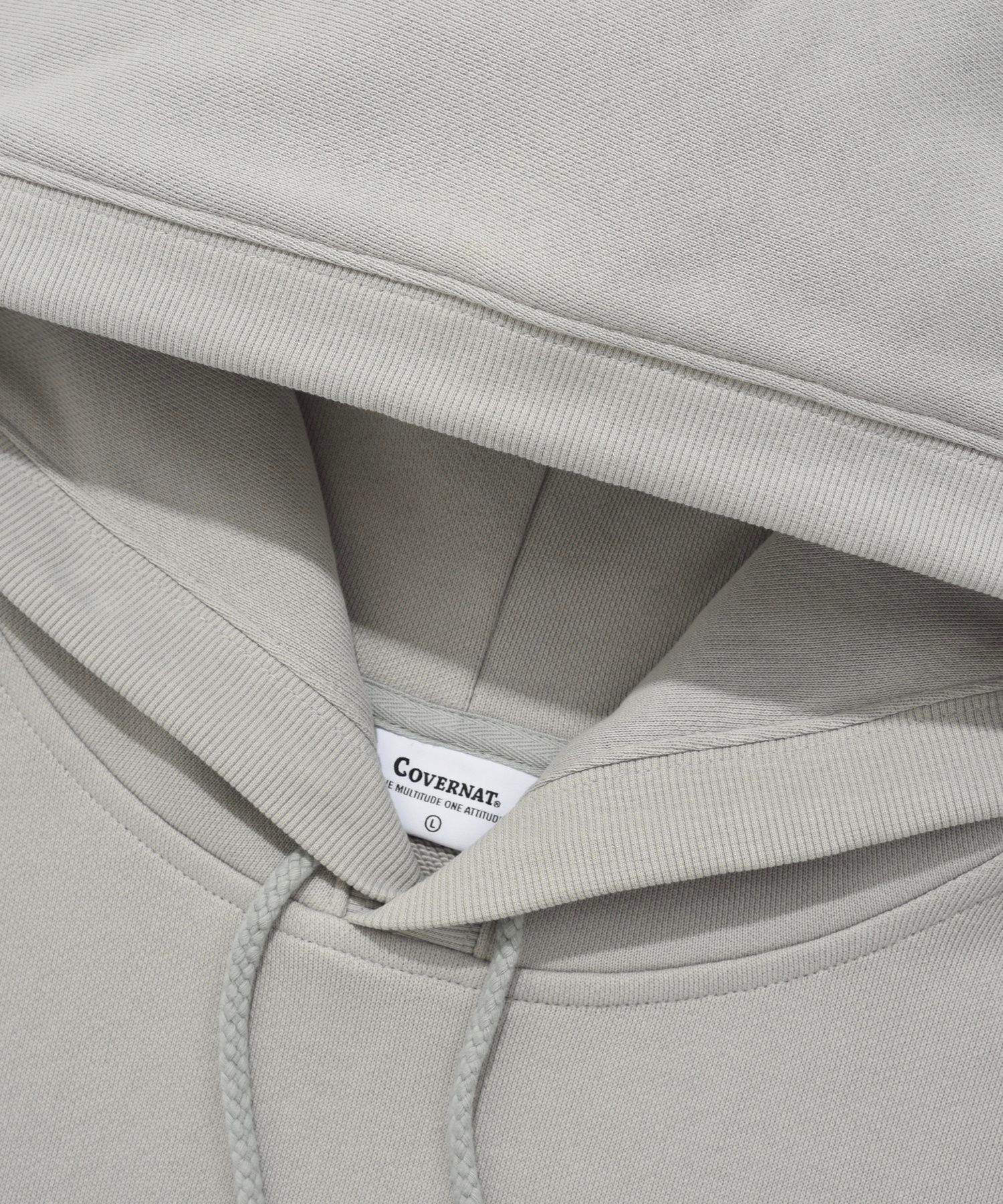 パーカー・フーディ COVERNAT Overfit Small Authentic Logo Hoodie Light Gray CO2303HD03LG_5.jpg
