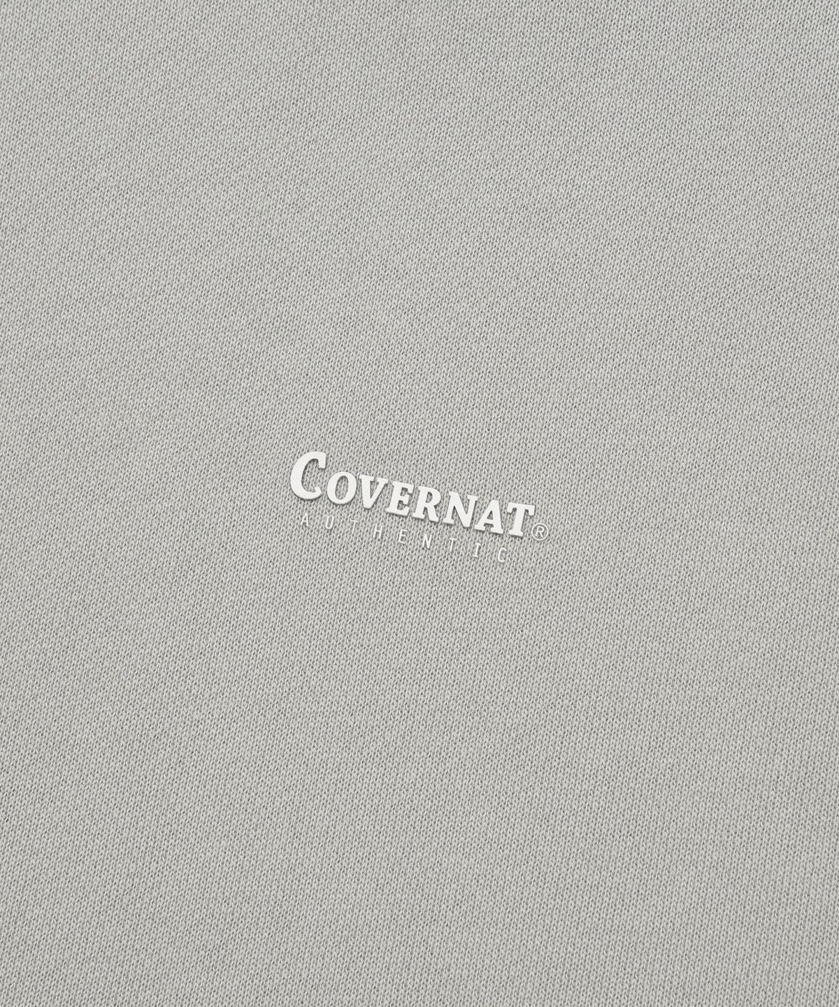 커버낫(COVERNAT) 오버핏 스몰 어센틱 로고 후디 라이트 그레이