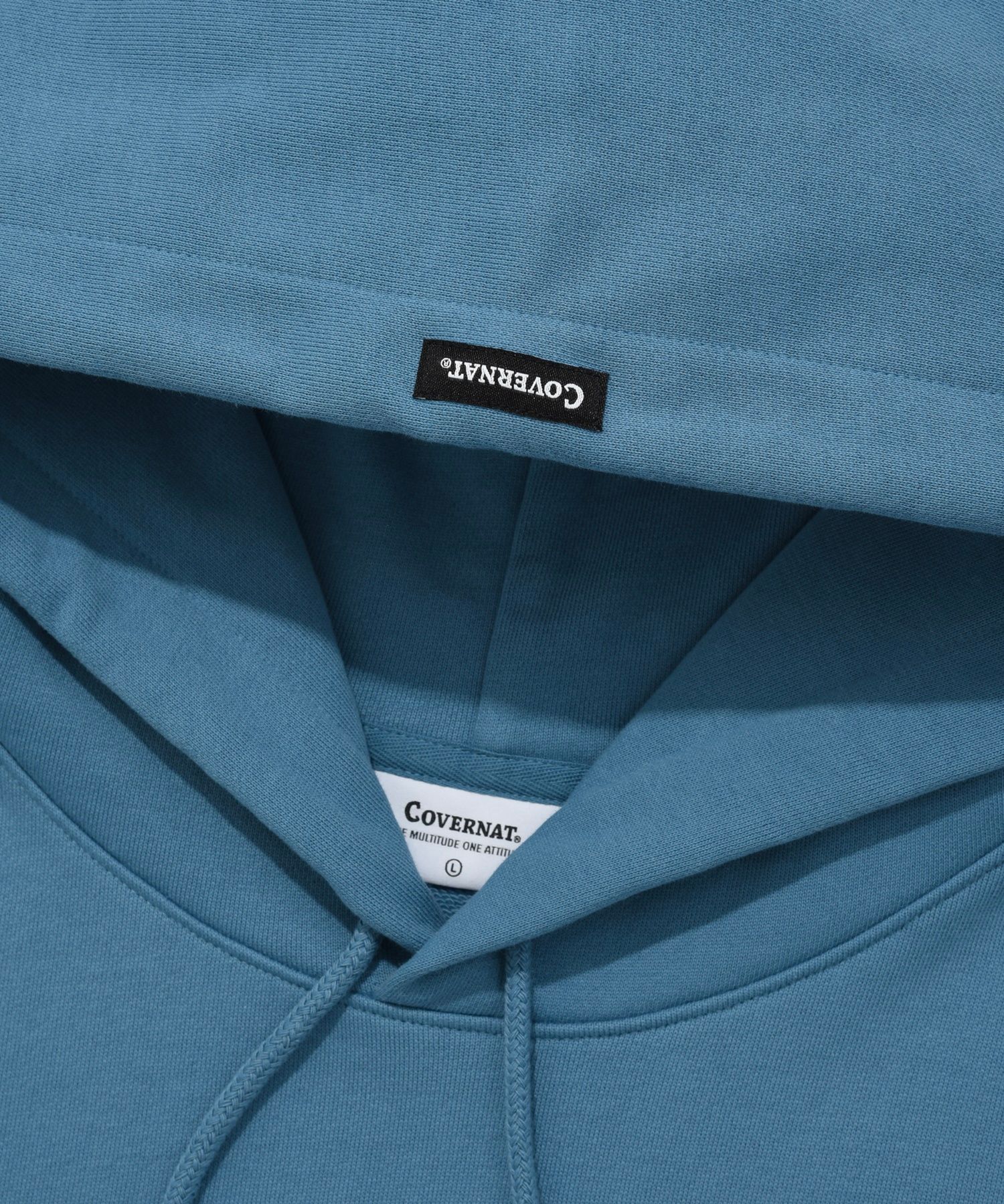 MUSINSA | COVERNAT authentic logo hoodie blue