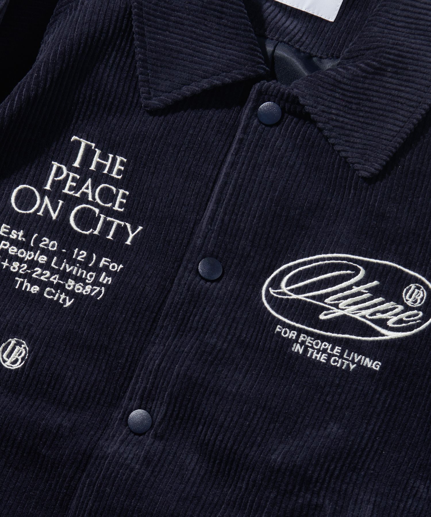 MUSINSA | URBANDTYPE Corduroy Raglan Jacket_Navy