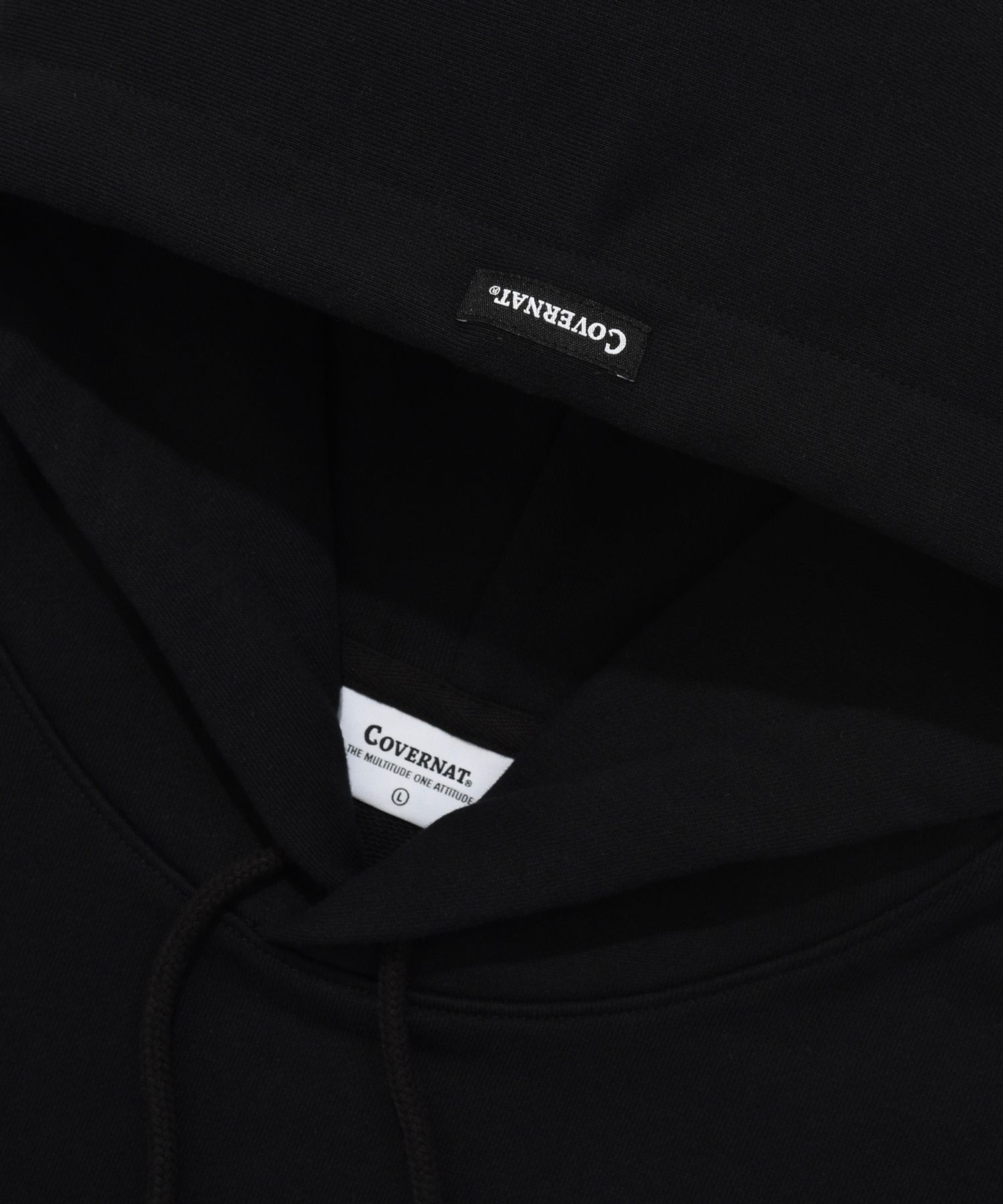 MUSINSA | COVERNAT authentic logo hoodie black