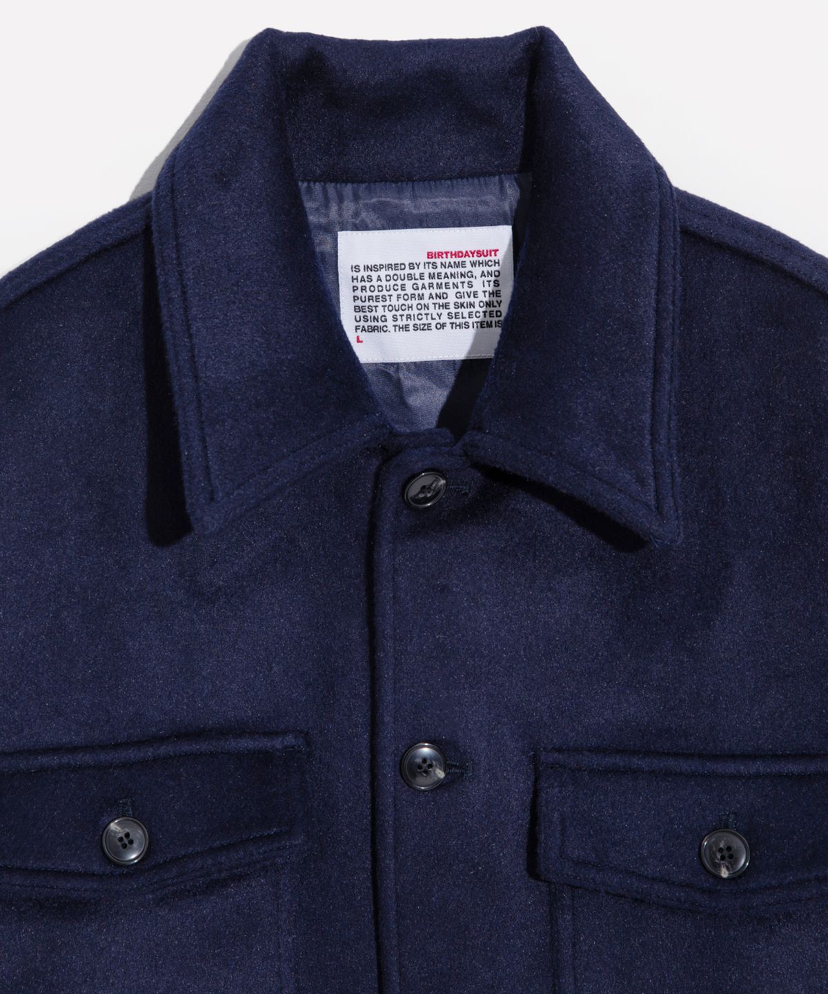 벌스데이수트(BIRTHDAYSUIT) WOOL CPO JACKET (NAVY)