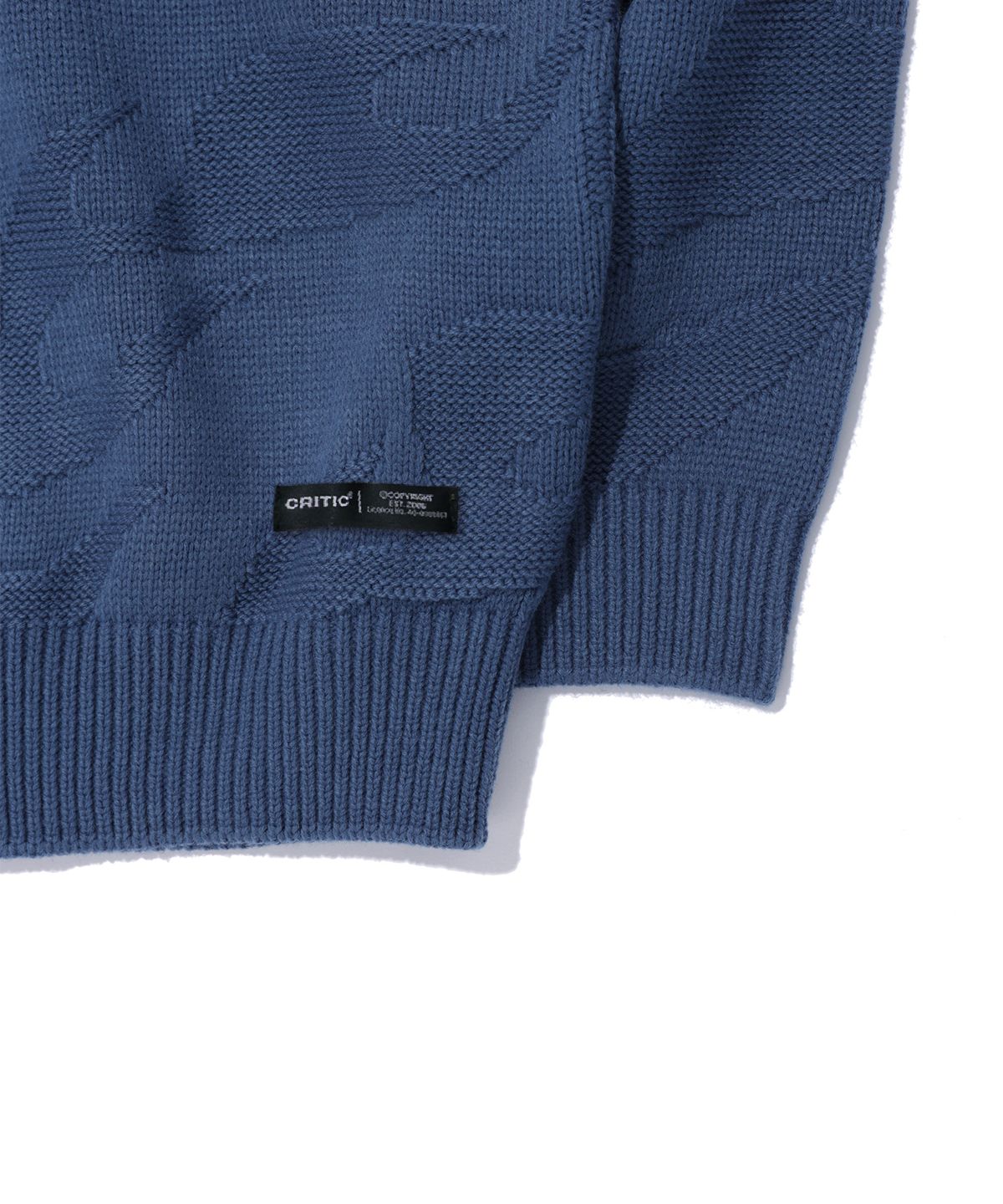 크리틱(CRITIC) FLAME HOOD KNIT BLUE