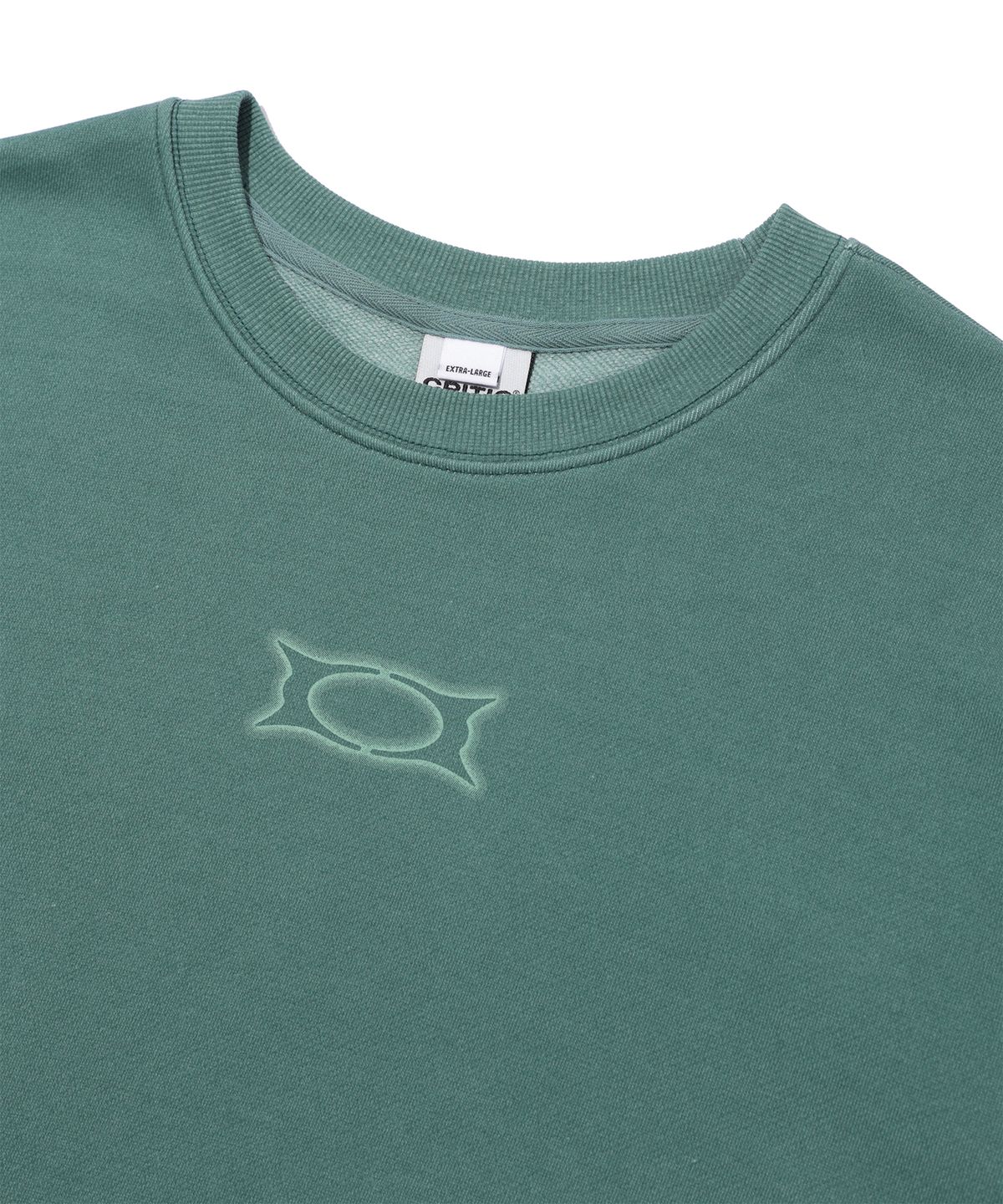 크리틱(CRITIC) WORMHOLE LOGO DIVIDED SWEATSHIRTS GREEN