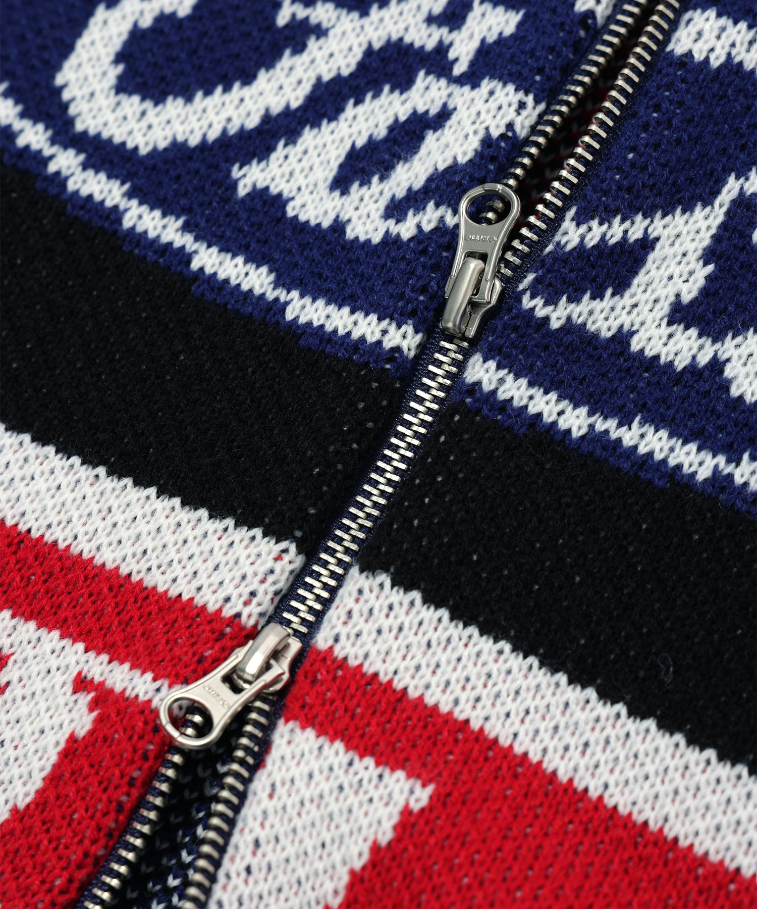 MUSINSA | CRITIC RACING ZIP-UP KNIT NAVY