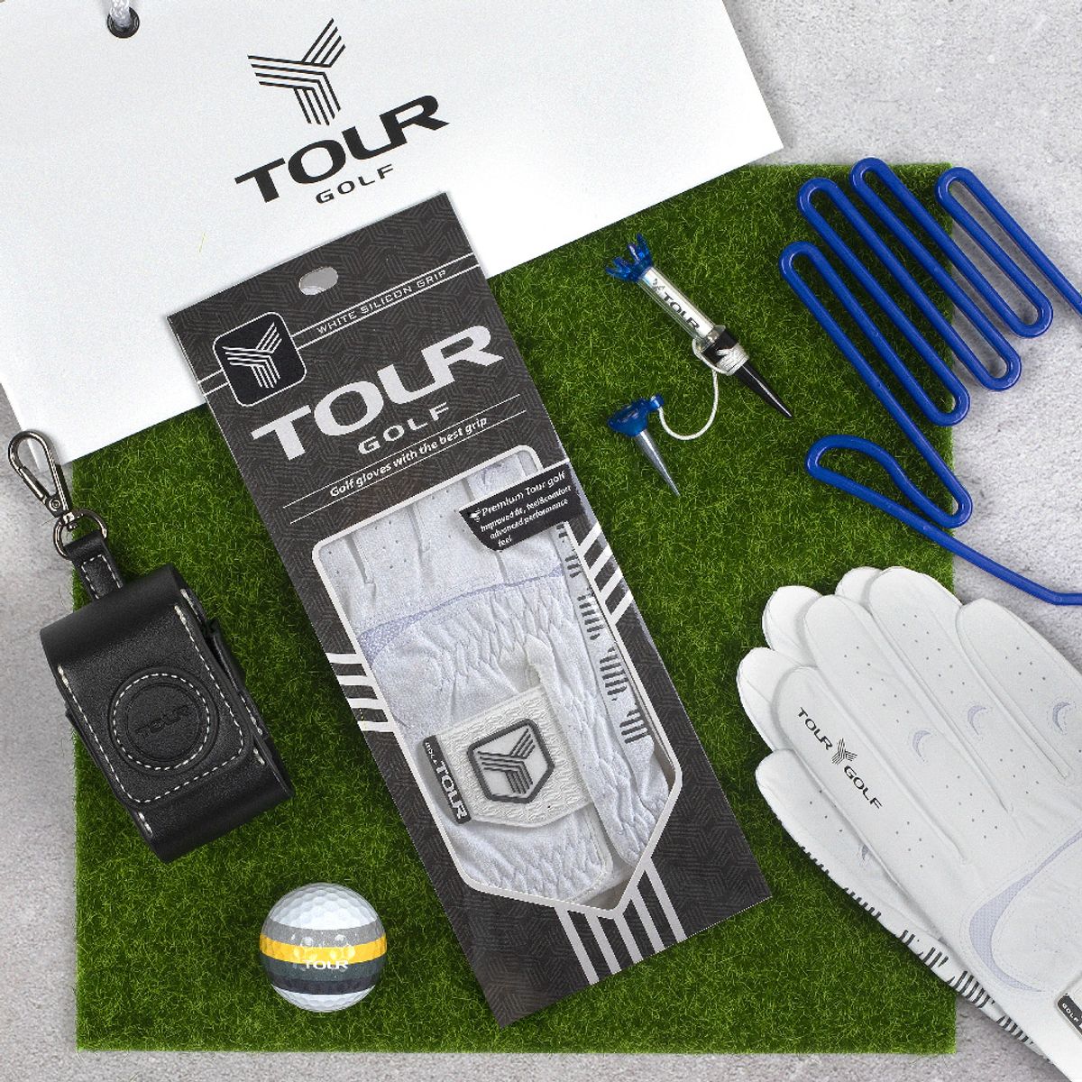 투어골프(TOURGOLF) 투어골프 파워그립 화이트 논슬립 골프장갑 남성용 왼손 오른손