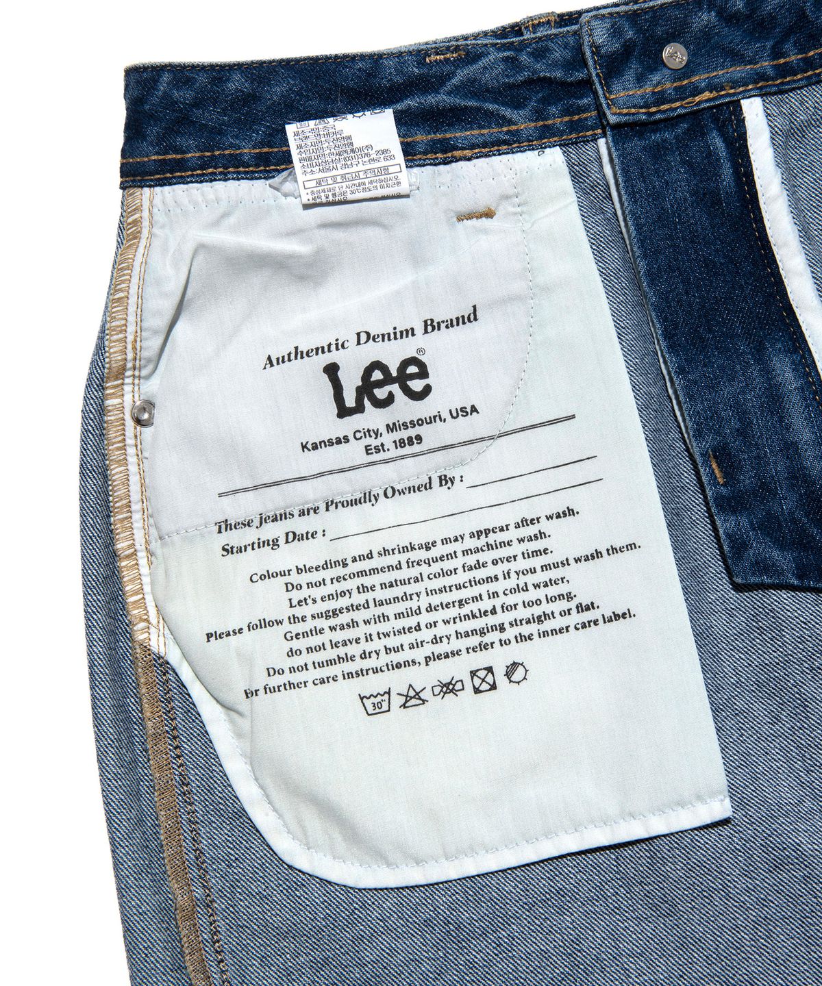 리(LEE) 데님 미니 스커트 인디고 미듐