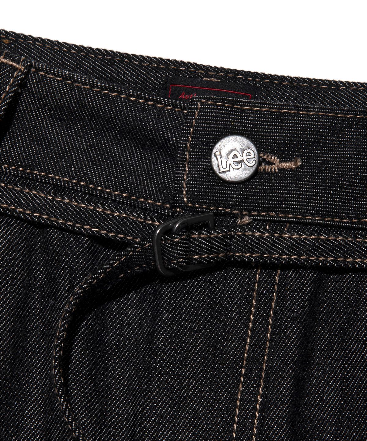 리(LEE) 데님 벨트 롱 스커트 블랙