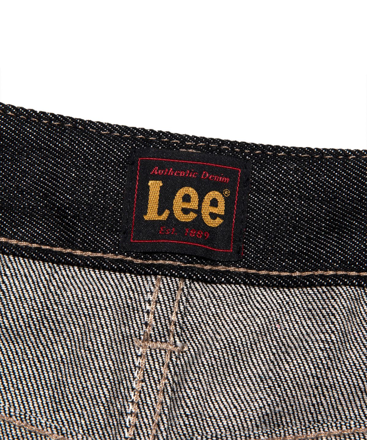 리(LEE) 데님 벨트 롱 스커트 블랙