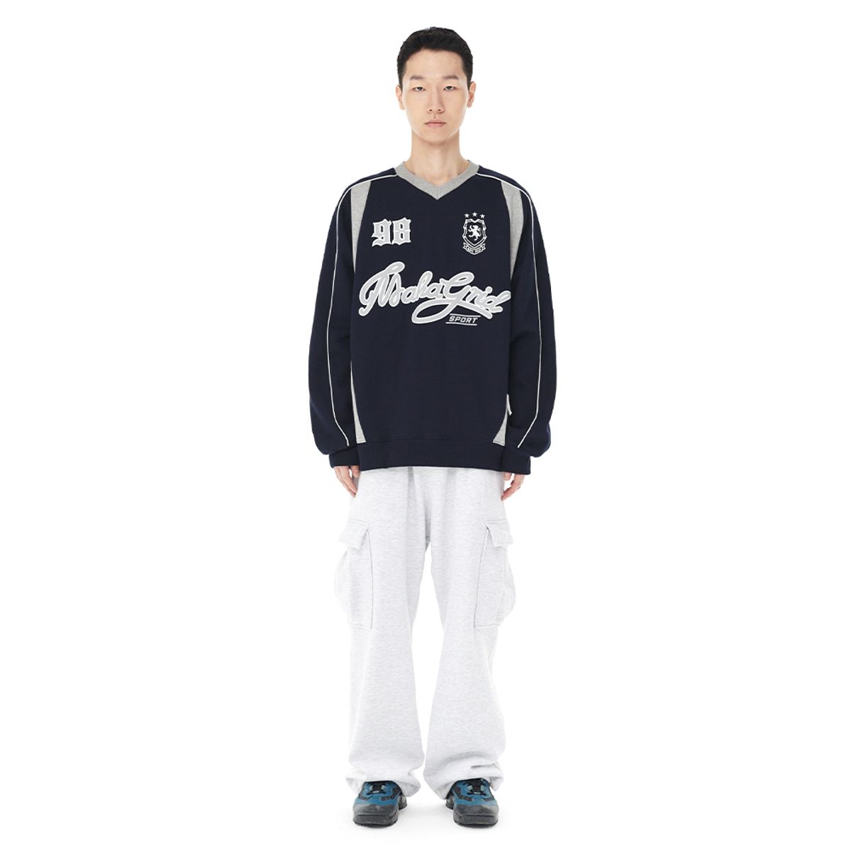 마하그리드(MAHAGRID) TRACK SWEATSHIRT NAVY(MG2DFMM449A)