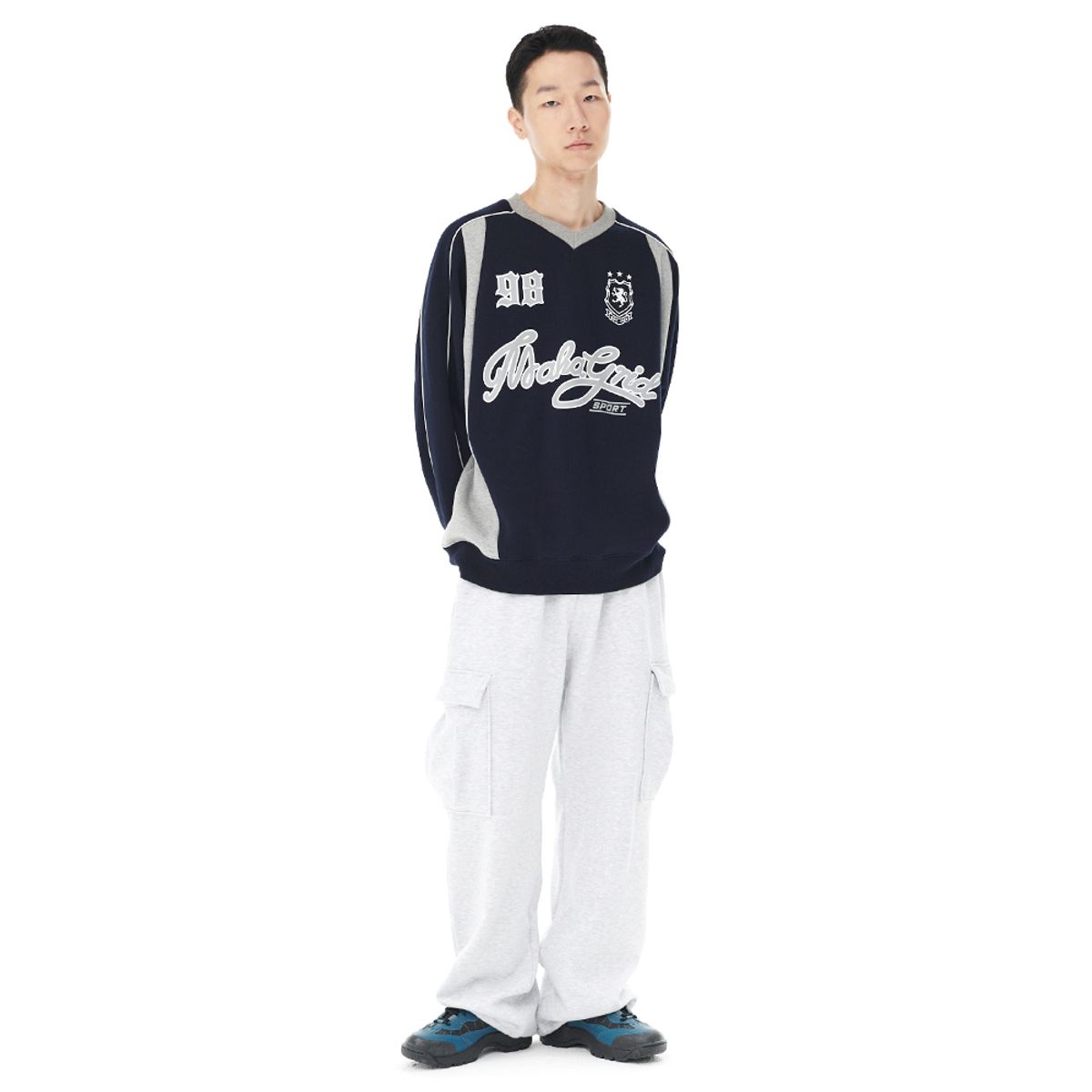 마하그리드(MAHAGRID) TRACK SWEATSHIRT NAVY(MG2DFMM449A)