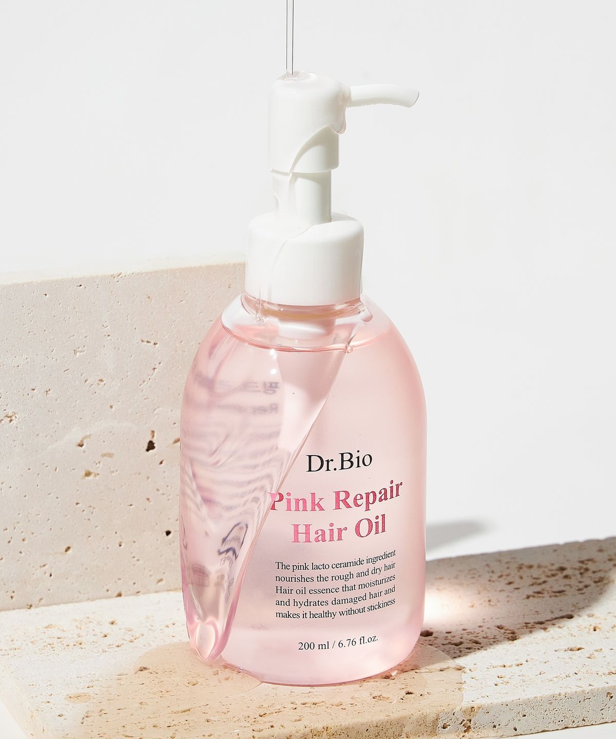 닥터바이오(DR.BIO) 핑크 리페어 헤어오일 200ml ㅣ 손상모 모발 큐티클 개선 끈적임 NO