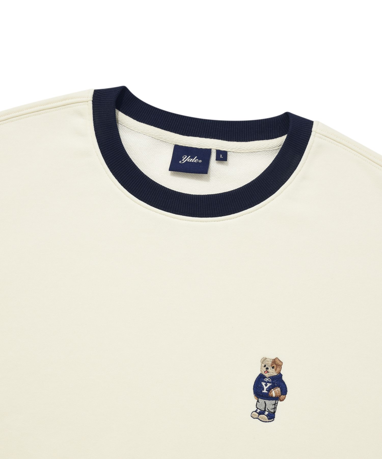 [ YALE ]★ UNIVERSITY DAN CREWNECK MUSINSA | YALE EMBROIDERY UNIVERSITY DAN CREWNECK IVORY / NAVY