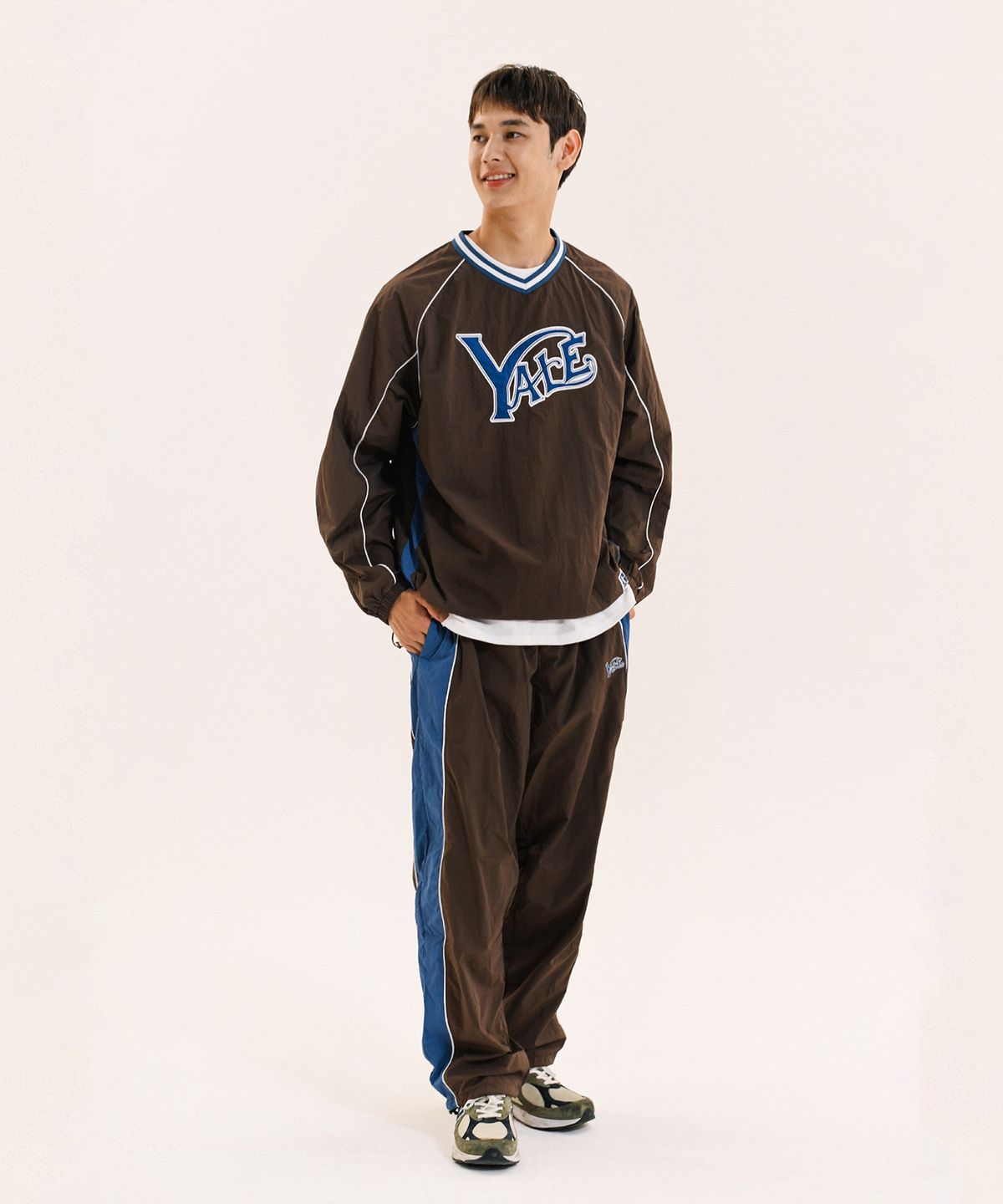예일(YALE) 나일론 스포츠 팀 저지 롱슬리브_네이비