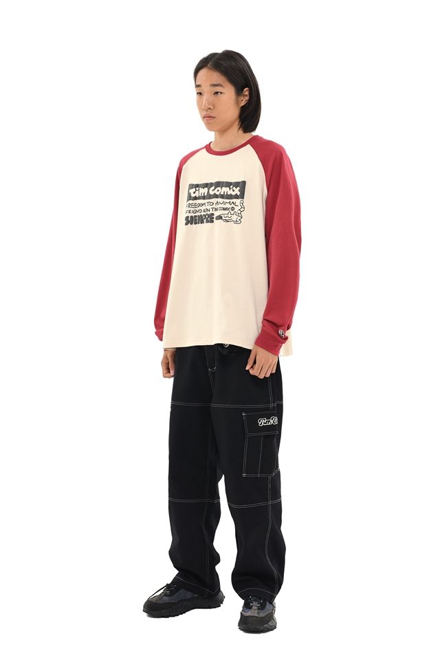 MUSINSA | TIMCOMIX SIEMPRE ANIMAL RAGLAN LS RED