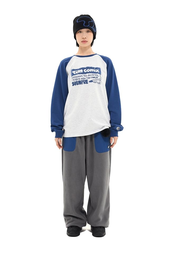 MUSINSA | TIMCOMIX Siempre Animal Raglan Long Sleeve_Blue