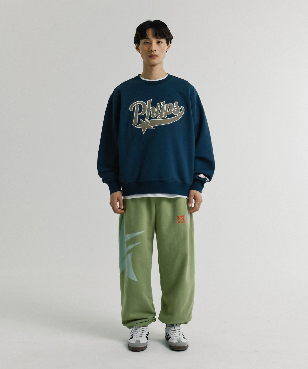 피지컬 디파트먼트(PHYSICAL DEPARTMENT) 스타테일 스웨트셔츠_인디고 블루