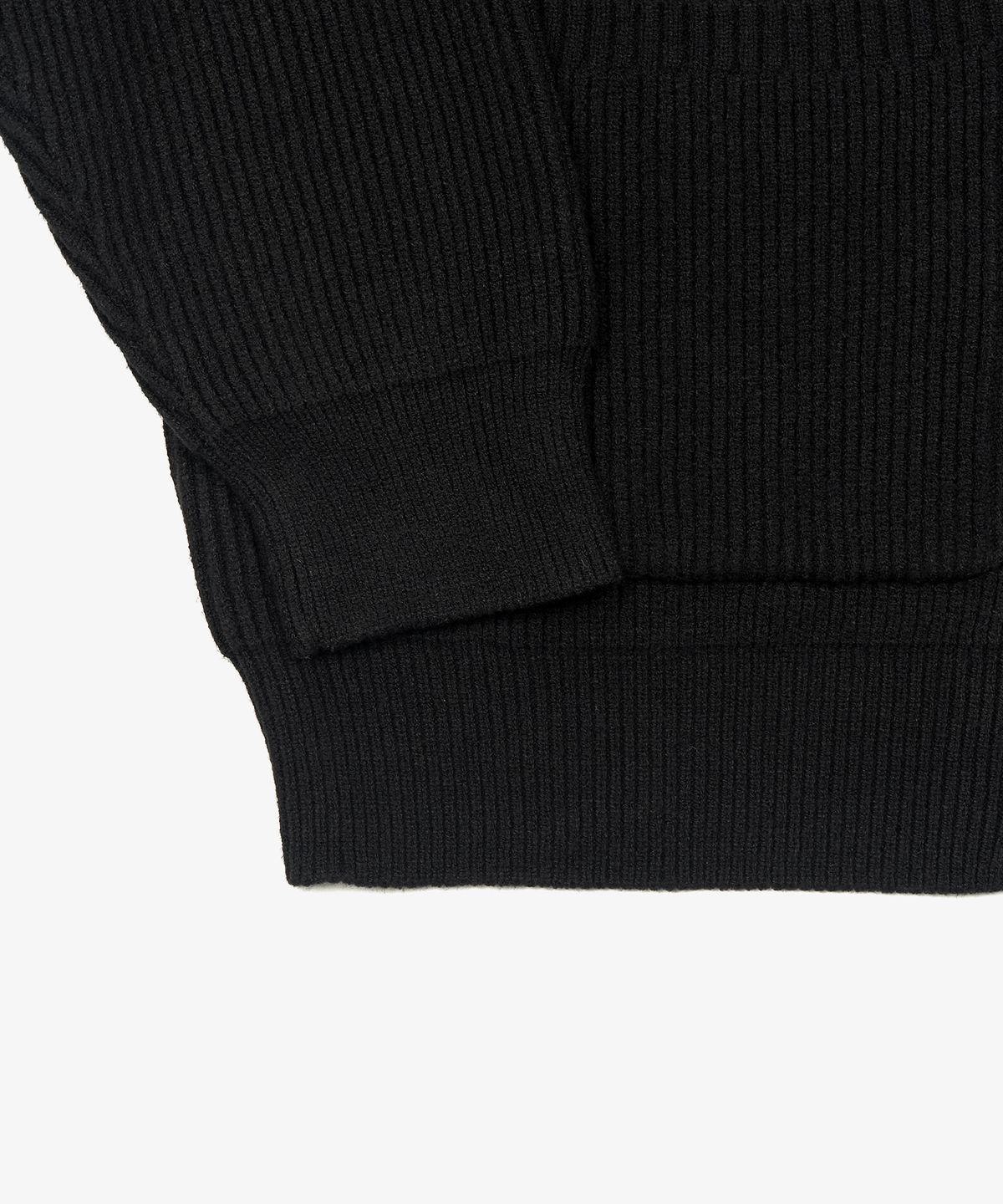 토피(TOFFEE) 카라 투웨이 집업  니트 (BLACK)
