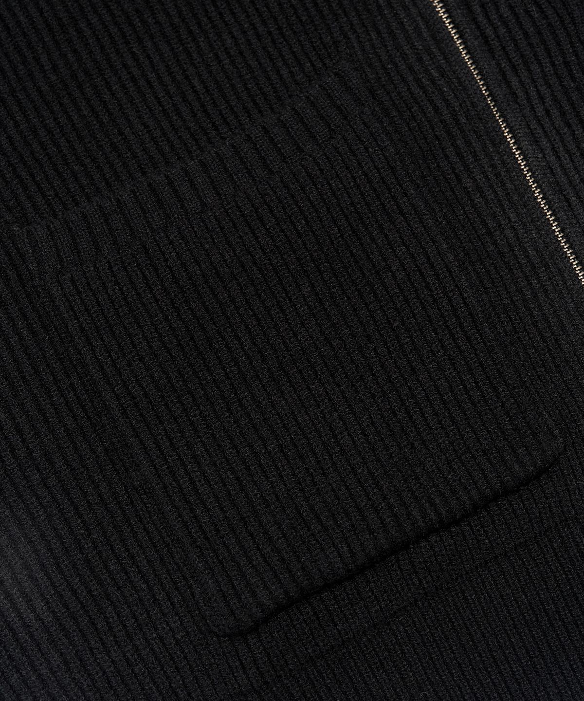 토피(TOFFEE) 카라 투웨이 집업  니트 (BLACK)