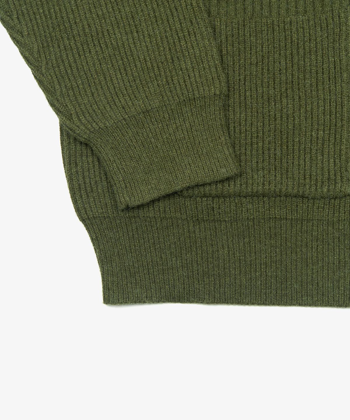 토피(TOFFEE) 카라 투웨이 집업  니트 (GREEN)