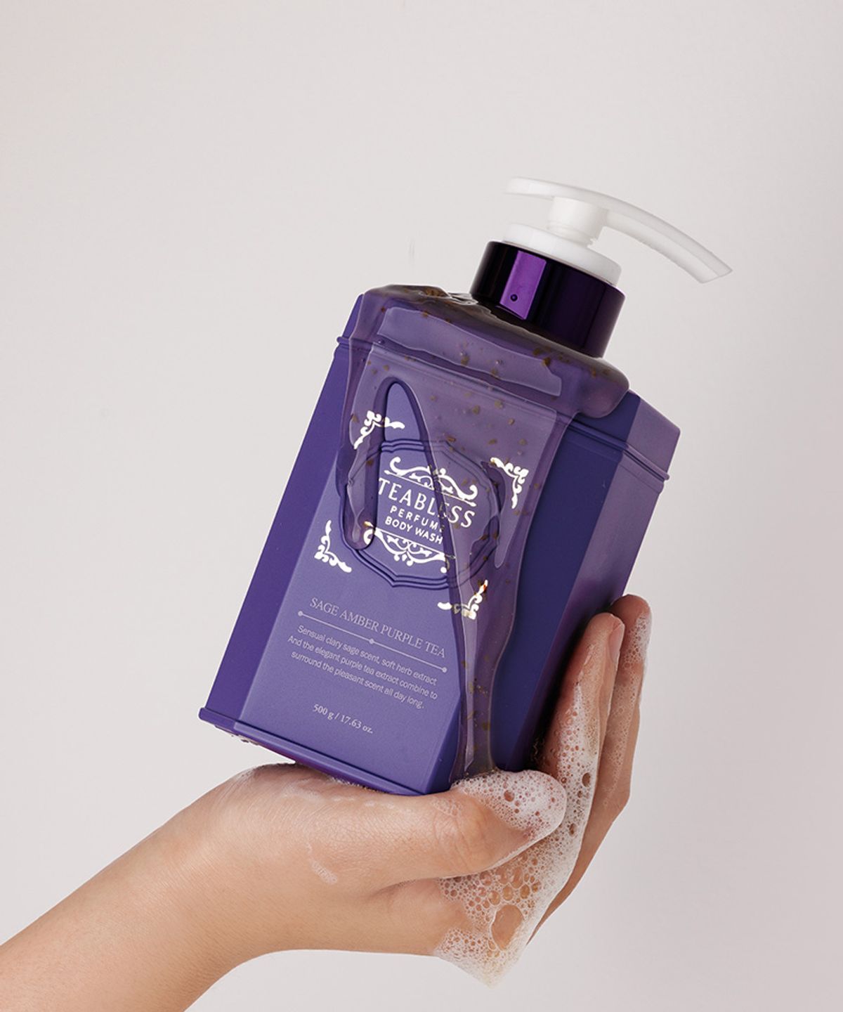 티블레스(TEABLESS) 세이지 앰버 퍼플티 퍼퓸 스크럽 바디워시 500ml