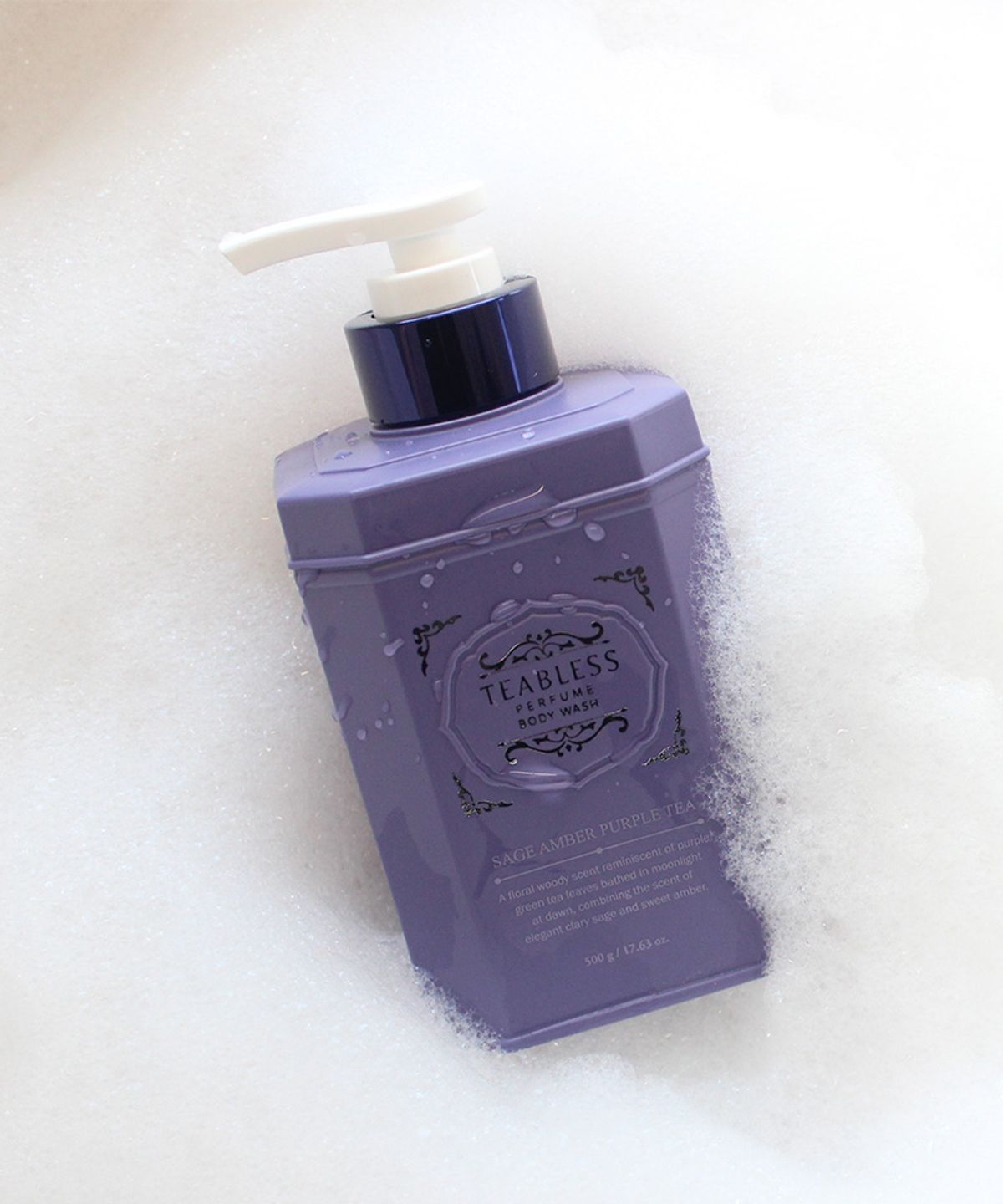 티블레스(TEABLESS) 세이지 앰버 퍼플티 퍼퓸 스크럽 바디워시 500ml