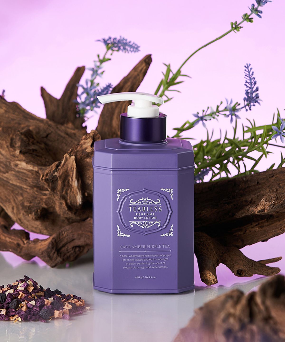 티블레스(TEABLESS) 세이지 앰버 퍼플티 퍼퓸 스크럽 바디워시 500ml