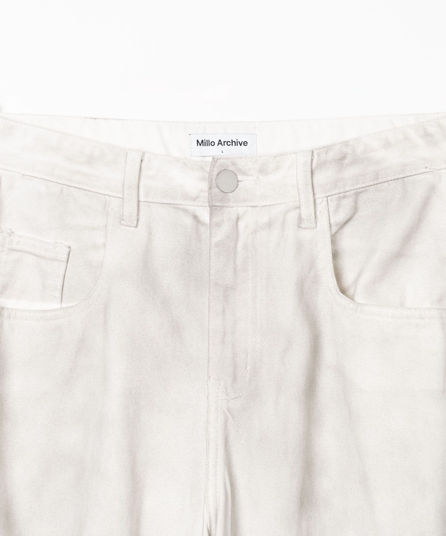 MUSINSA | MILLO ARCHIVE Reflect Curved Pants [Dirty White]