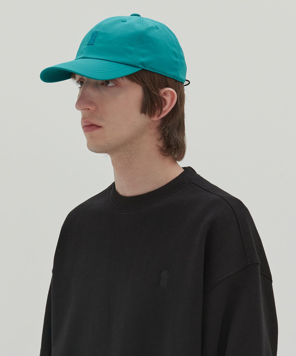 세컨모놀로그(SECONDMONO) 키홀 로고 나일론 볼 캡 민트 SEAC003MINT