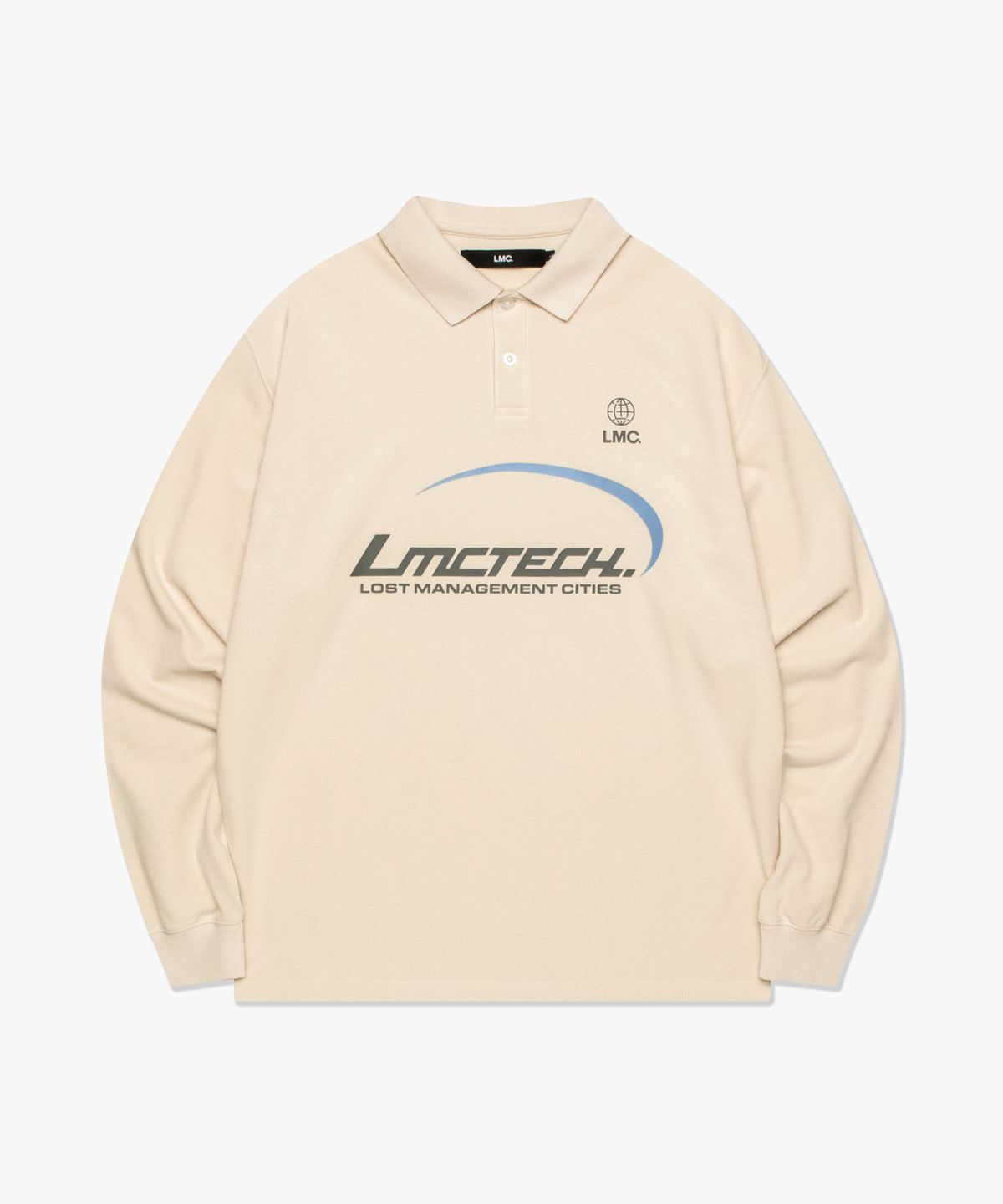 엘엠씨(LMC) TECH PK COLLAR LONG SLV TEE cream