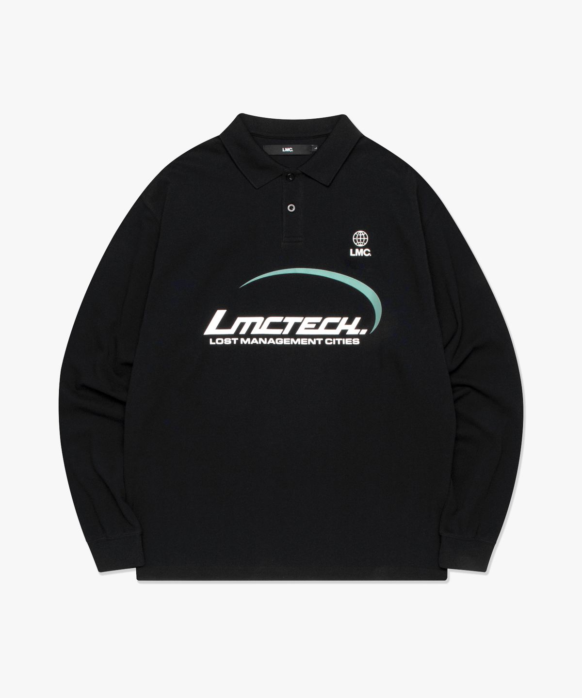 엘엠씨(LMC) TECH PK COLLAR LONG SLV TEE black