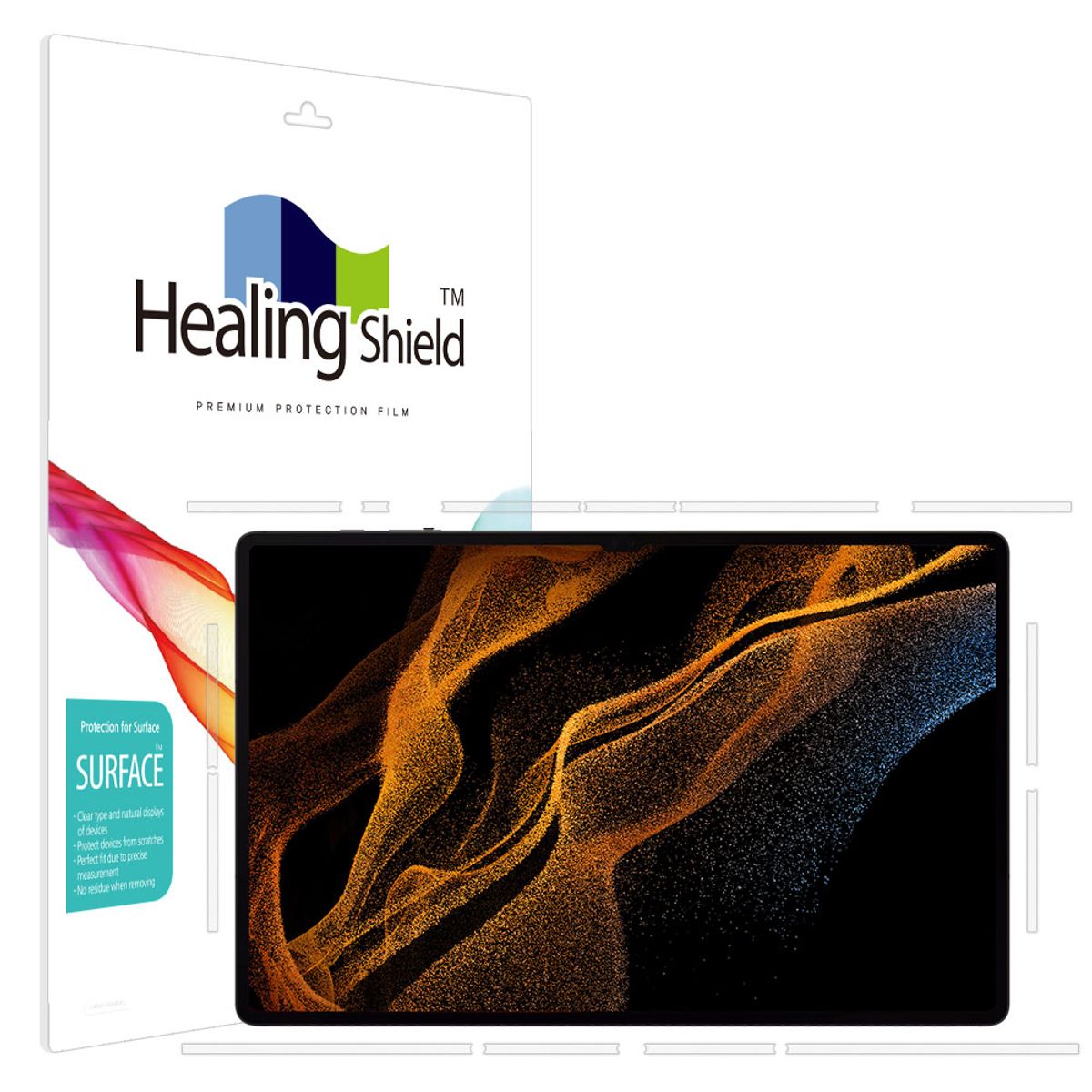 힐링쉴드(HEALINGSHIELD) 갤럭시탭S9 울트라 무광 측면테두리 보호필름 2매