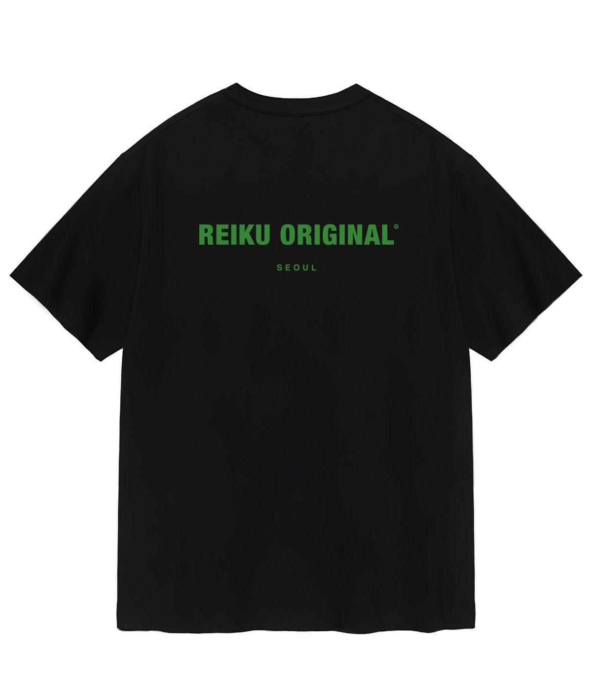 레이쿠(REIKU) RK 004 GREEN short sleeved tshirt black 블랙 반팔티
